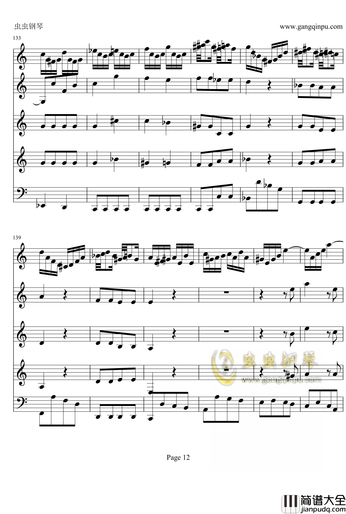 a小调小提琴协奏曲钢琴谱_巴赫_P.E.Bach