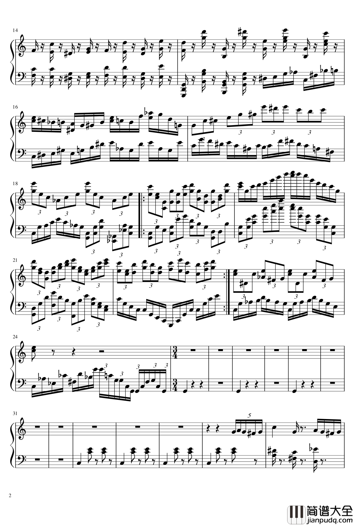 数学老师钢琴谱_手机铃声变奏曲_琴欲