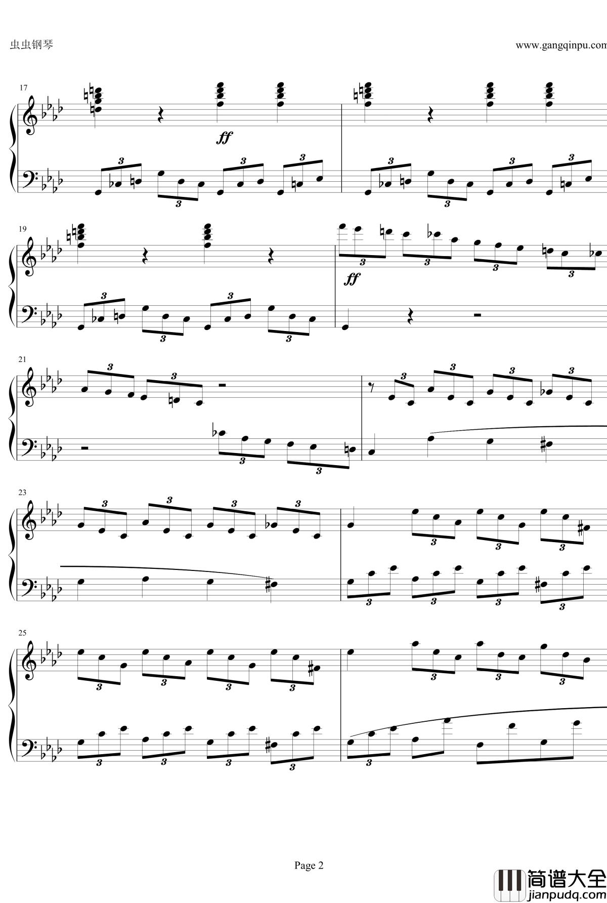 贝多芬第一钢琴奏鸣曲钢琴谱_作品2，第一号_贝多芬_beethoven