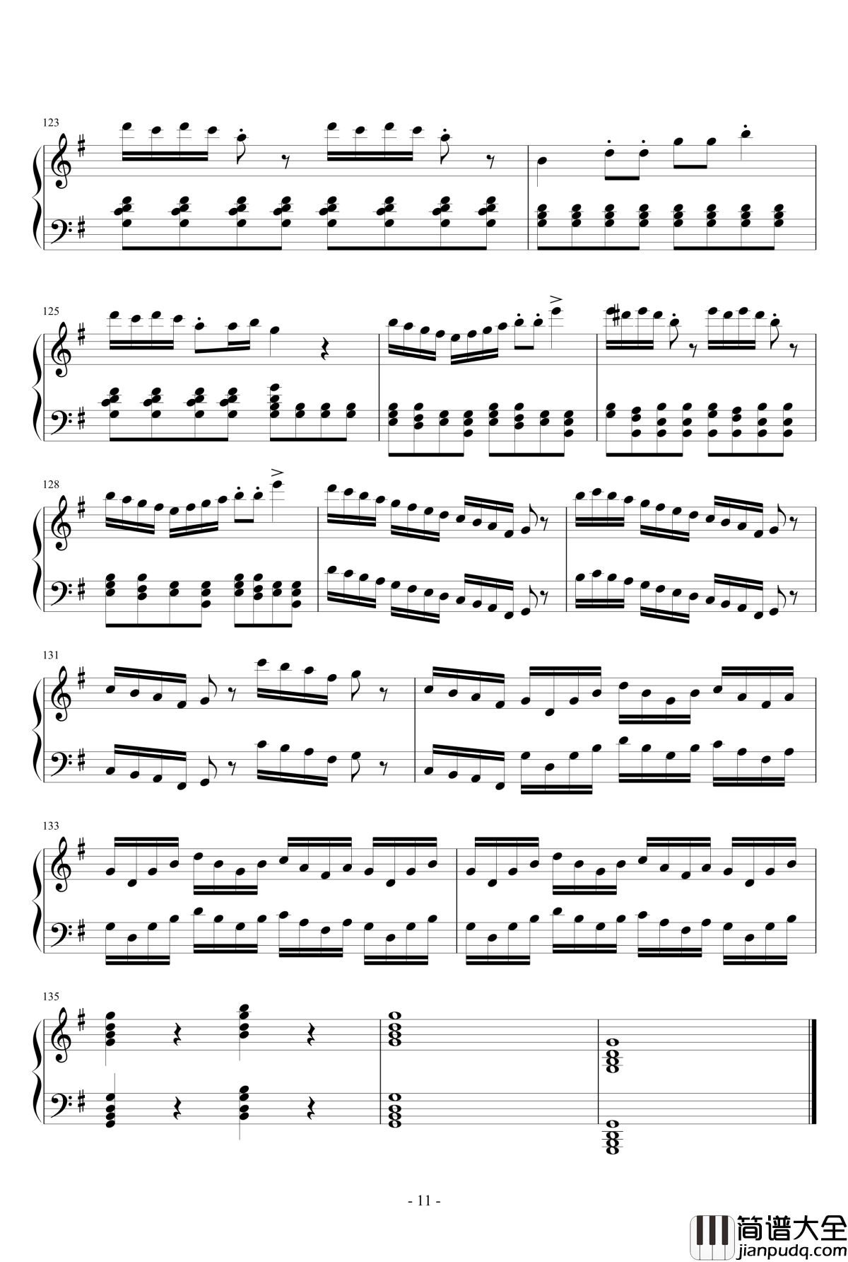 两只老虎变奏曲钢琴谱_儿童歌曲