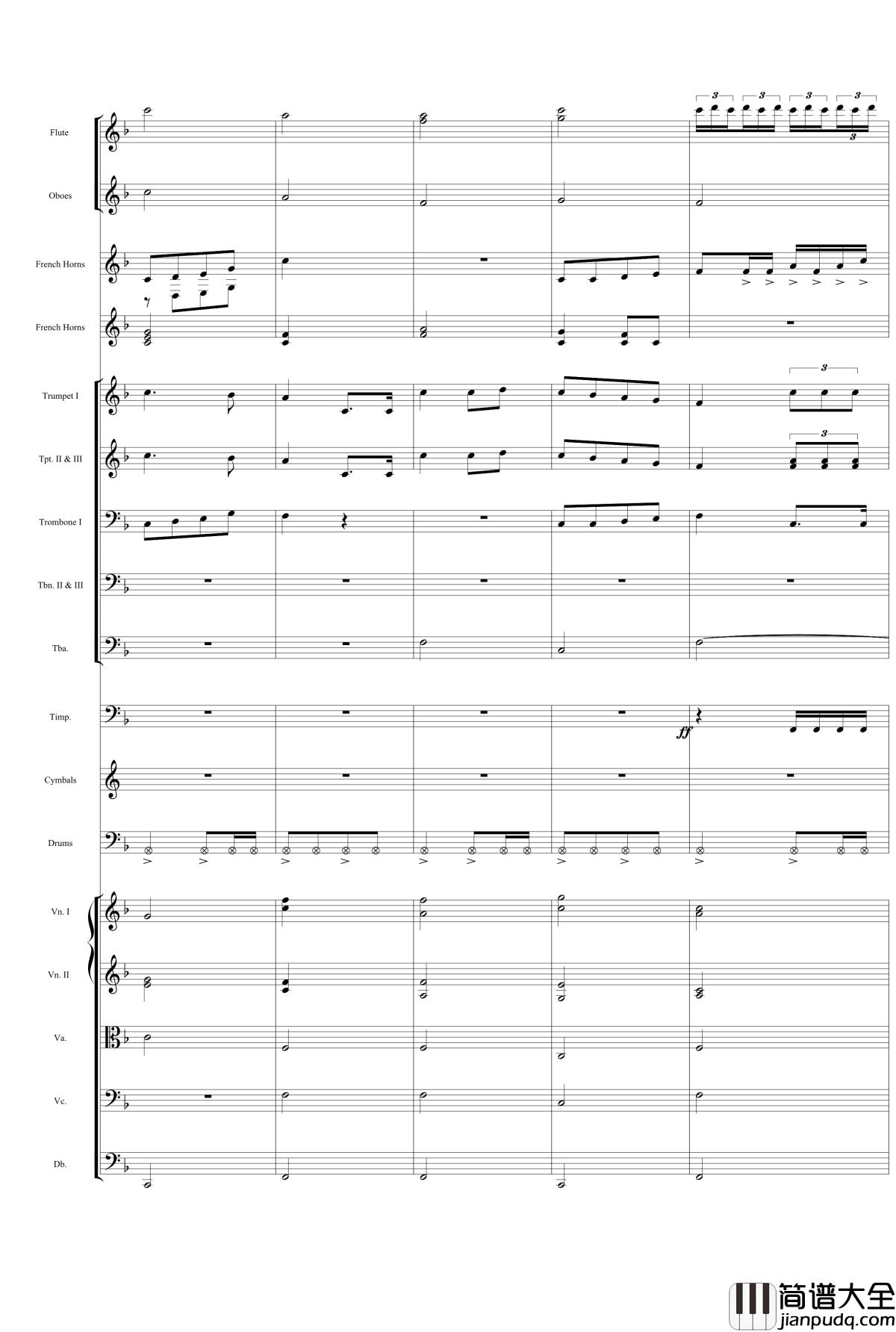 歌唱祖国钢琴谱_交响总谱_中国名曲