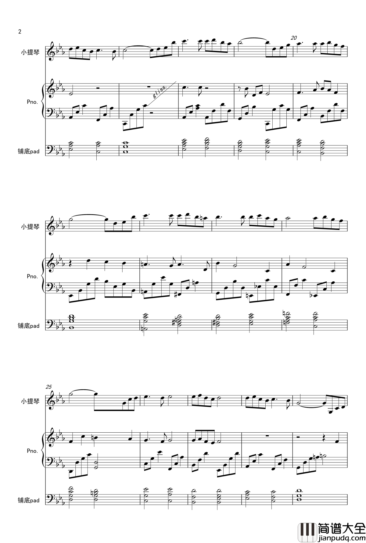 神秘园之歌_Song_from_a_Secret_Garden钢琴谱_小提琴_钢琴_The_Secret_Garden
