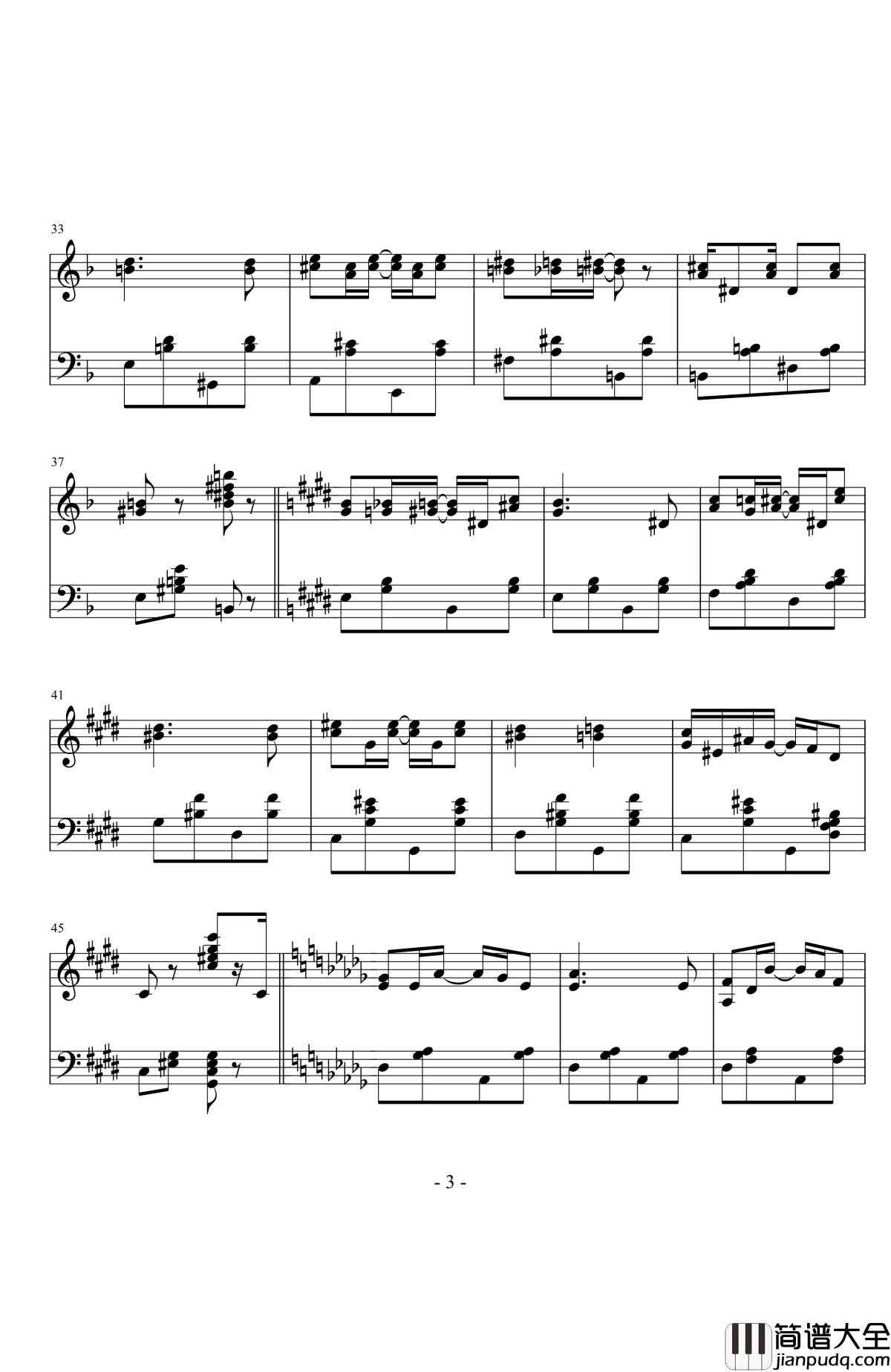 随想曲——动与静钢琴谱_江畔新绿