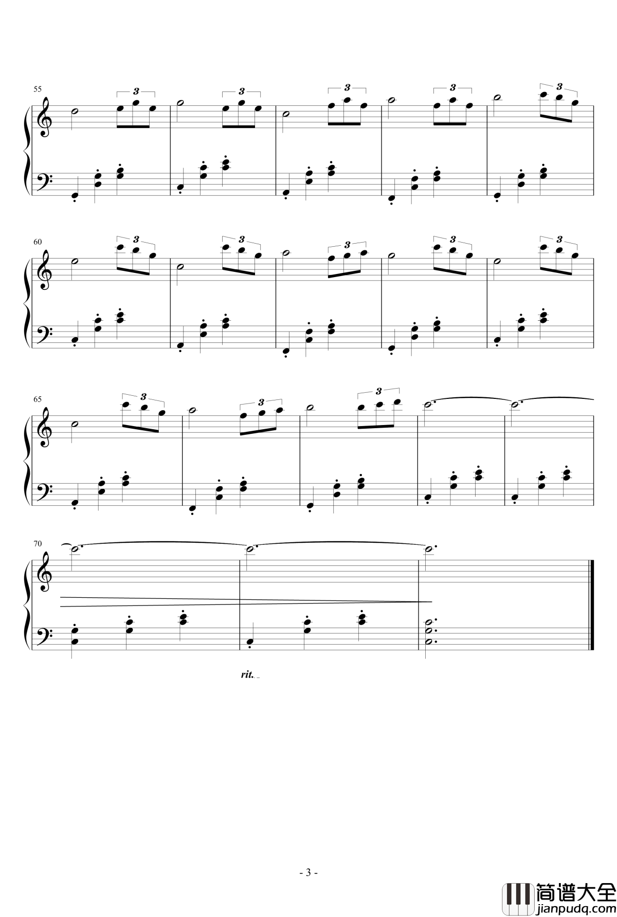 一分钟圆舞曲钢琴谱_流风遗韵