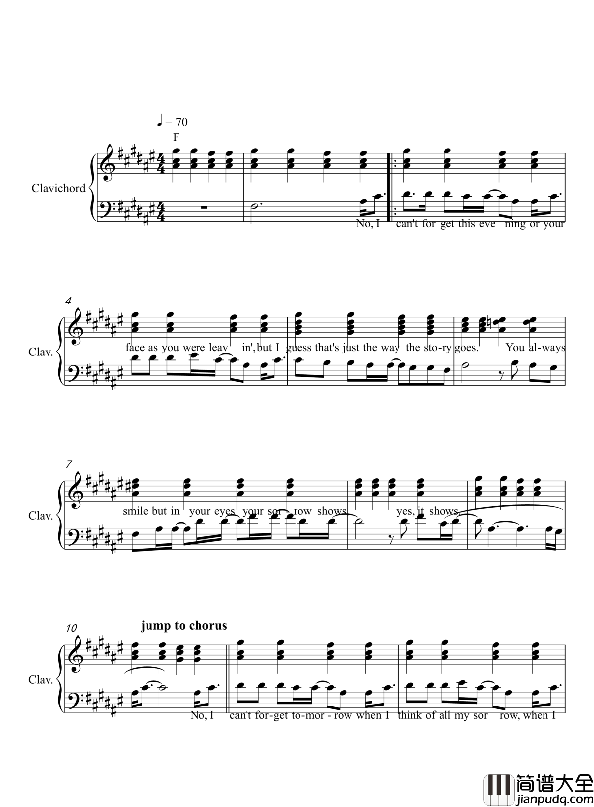 without_you钢琴谱_Mariah_Carey