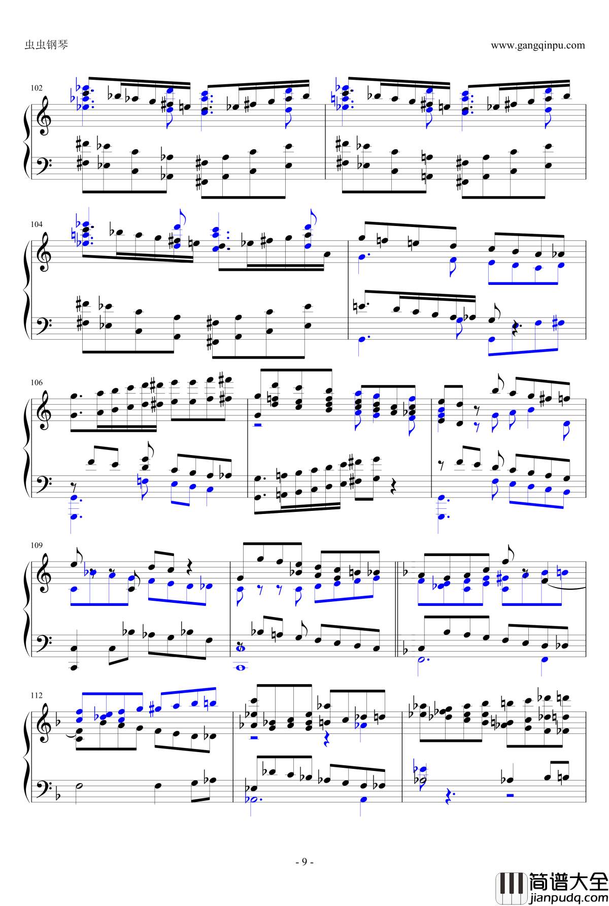布鲁克纳第五交响曲第四乐章钢琴谱_钢琴独奏版
