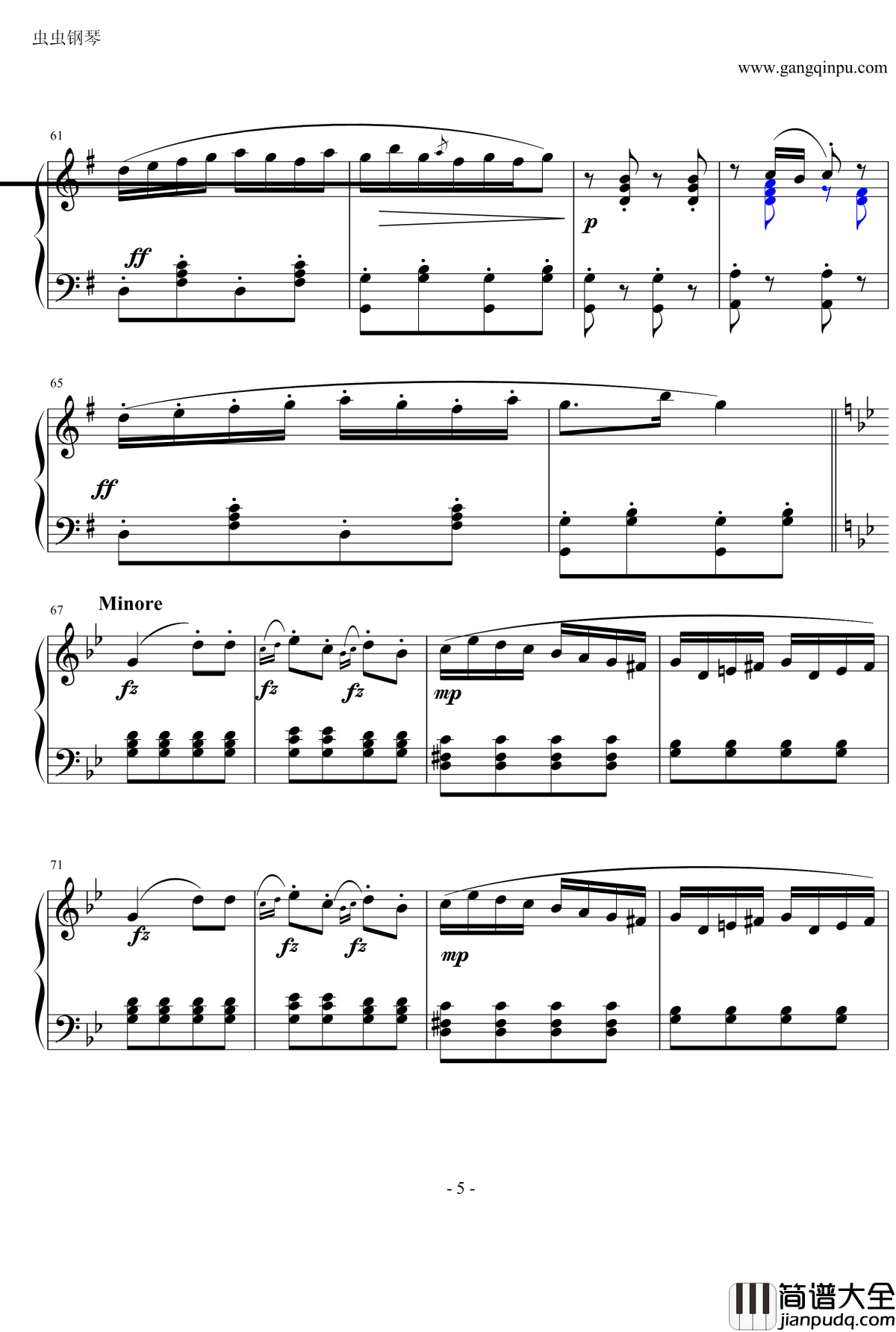 吉普赛回旋曲钢琴谱_海顿
