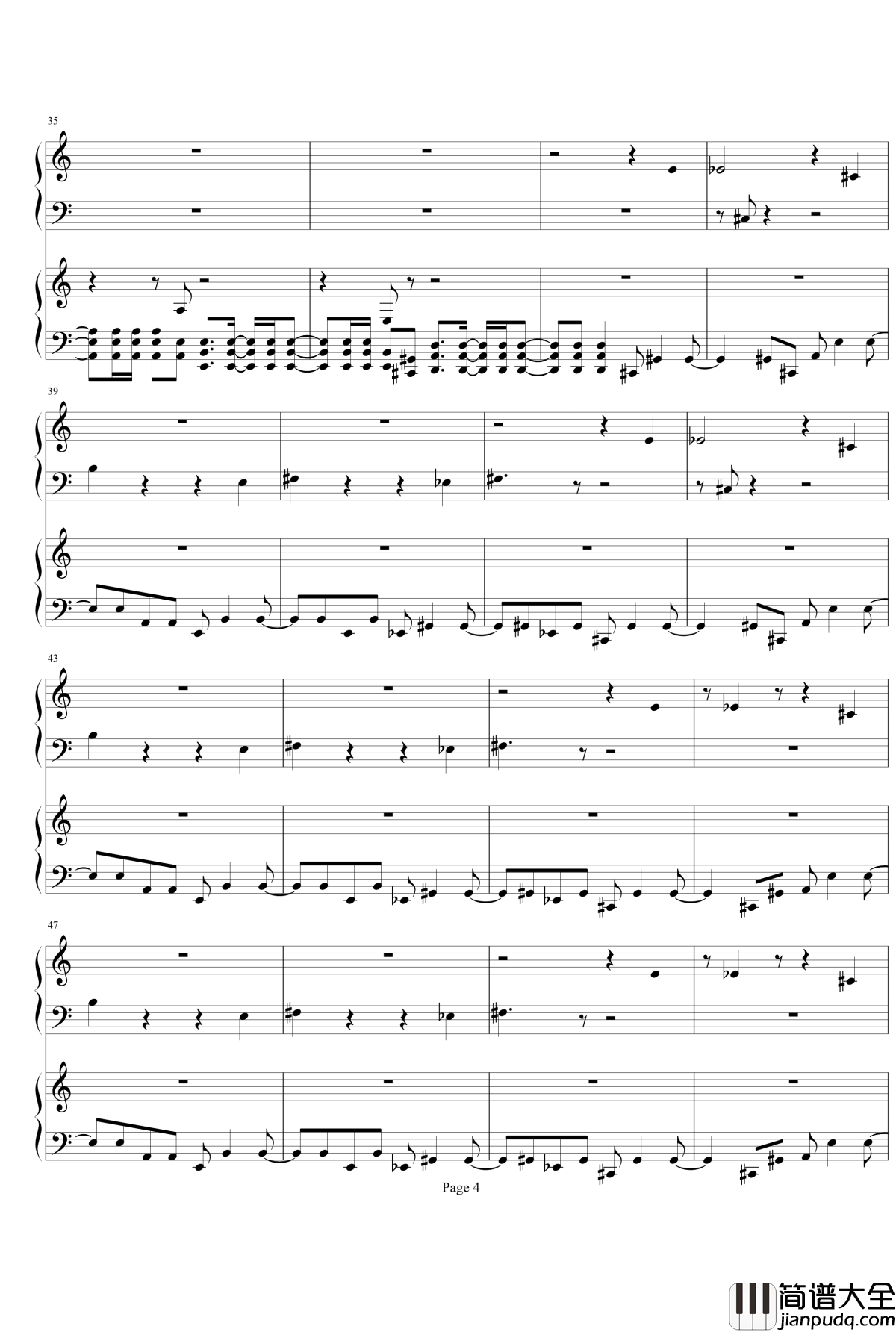 And_One钢琴谱_林肯公园_Linkin_Park