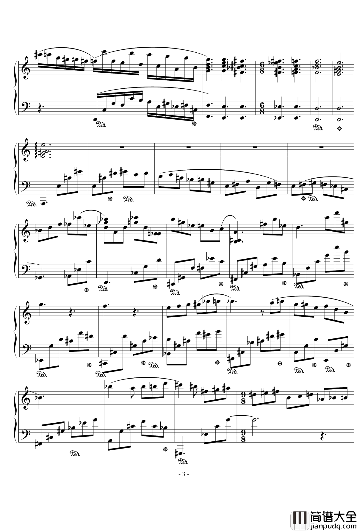 浪漫主义音乐的传统钢琴谱_幻想曲_D大调_流行追梦人