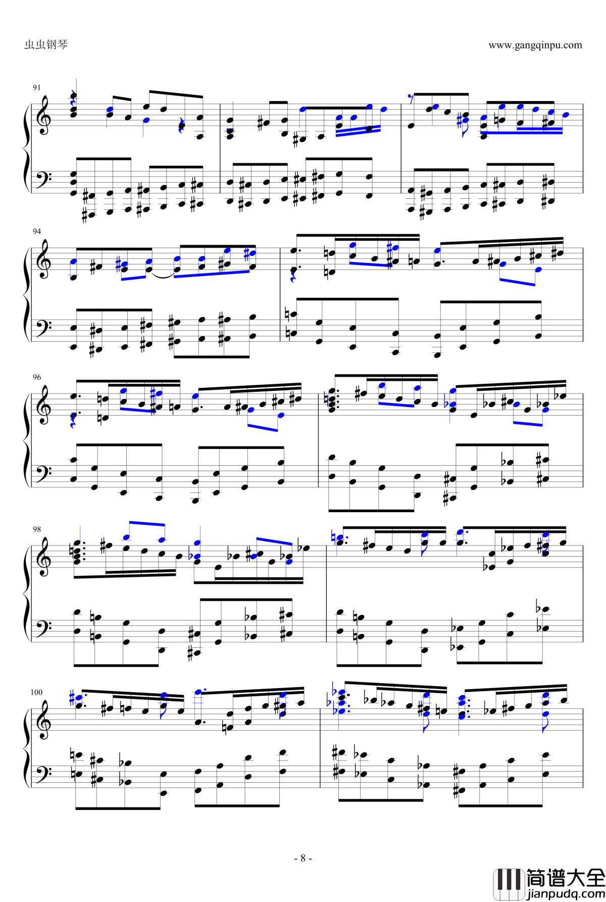 布鲁克纳第五交响曲第四乐章钢琴谱_钢琴独奏版