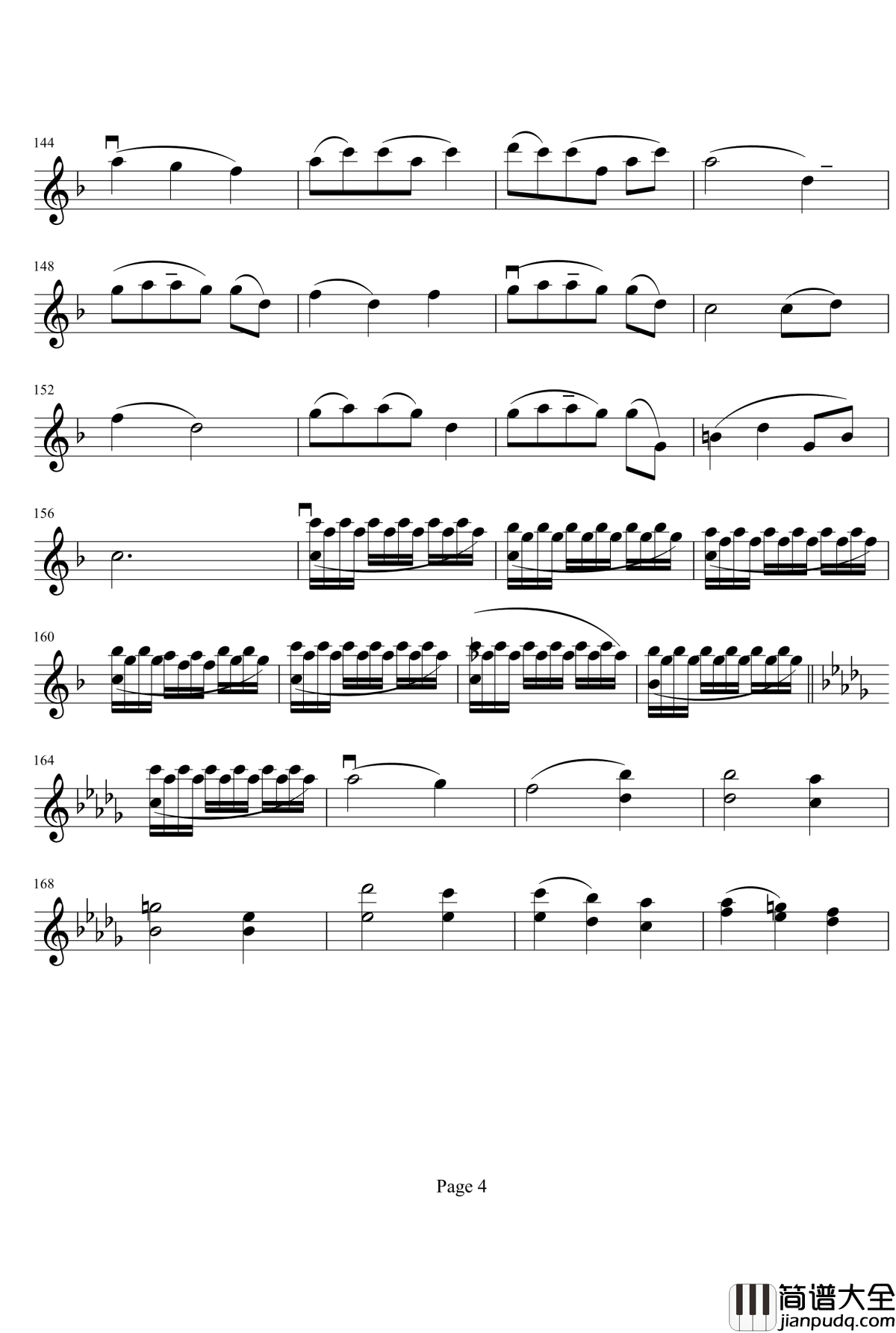 b小调小提琴协奏曲第二乐章钢琴谱_项道荣
