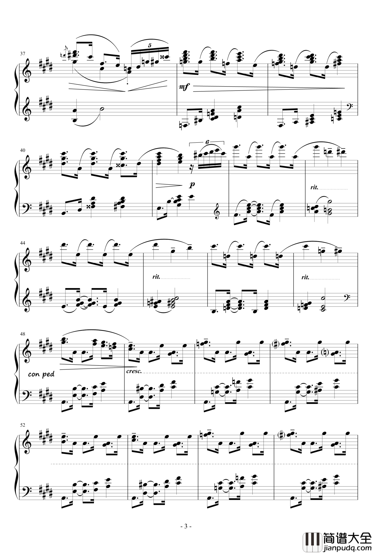 Waltz_in_B_flat_minor钢琴谱_KioooS