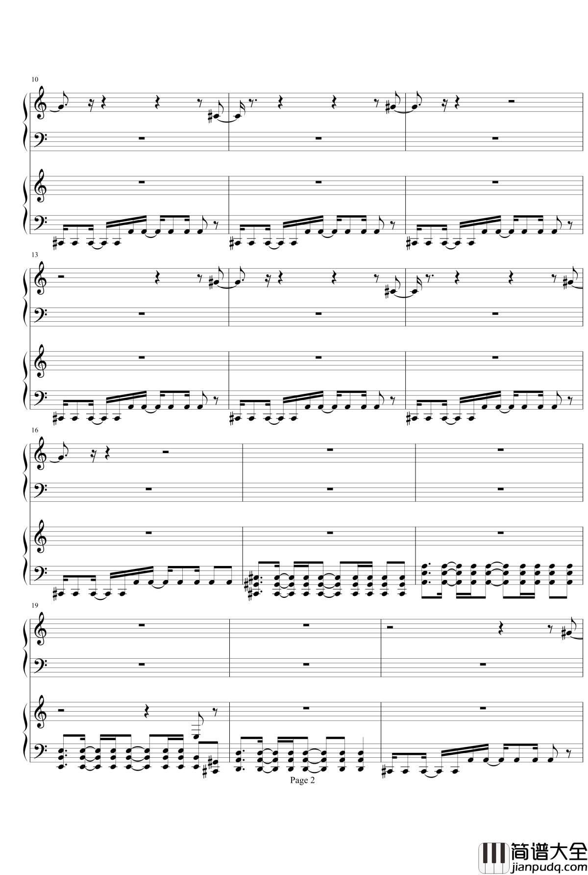 And_One钢琴谱_林肯公园_Linkin_Park