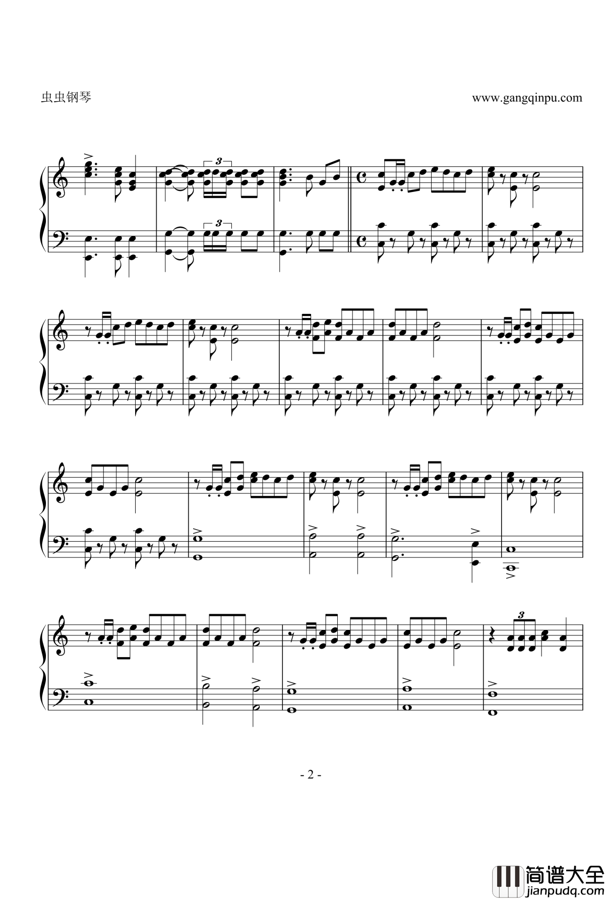 1812序曲钢琴谱_柴科夫斯基_Peter_Ilyich_Tchaikovsky