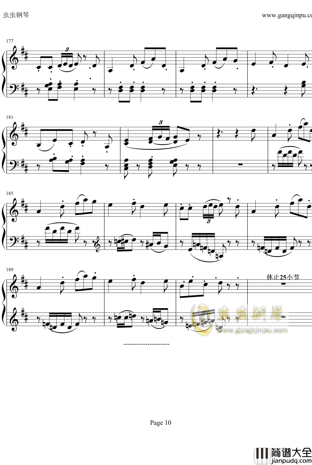 贝多芬钢琴协奏曲Op61第三乐章钢琴谱_贝多芬