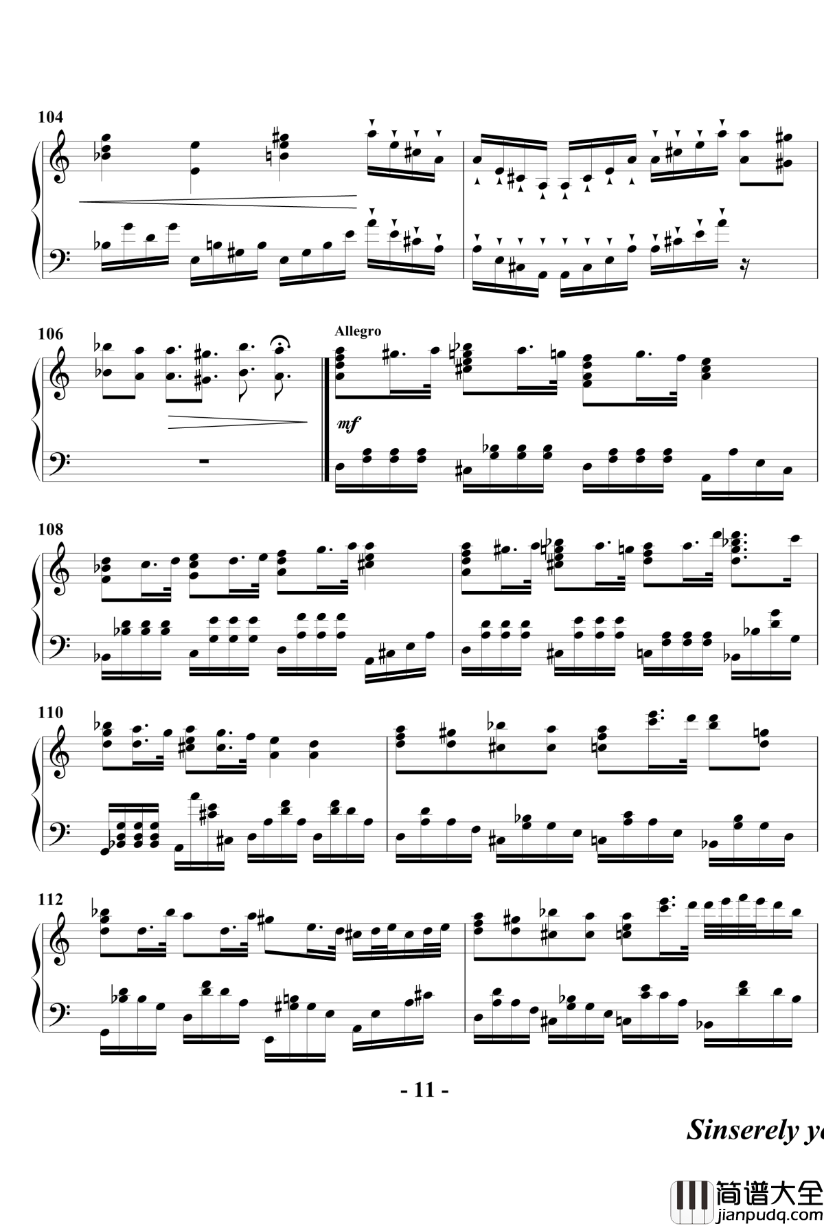 幻想奏鸣曲钢琴谱_第一乐章_beornotbe