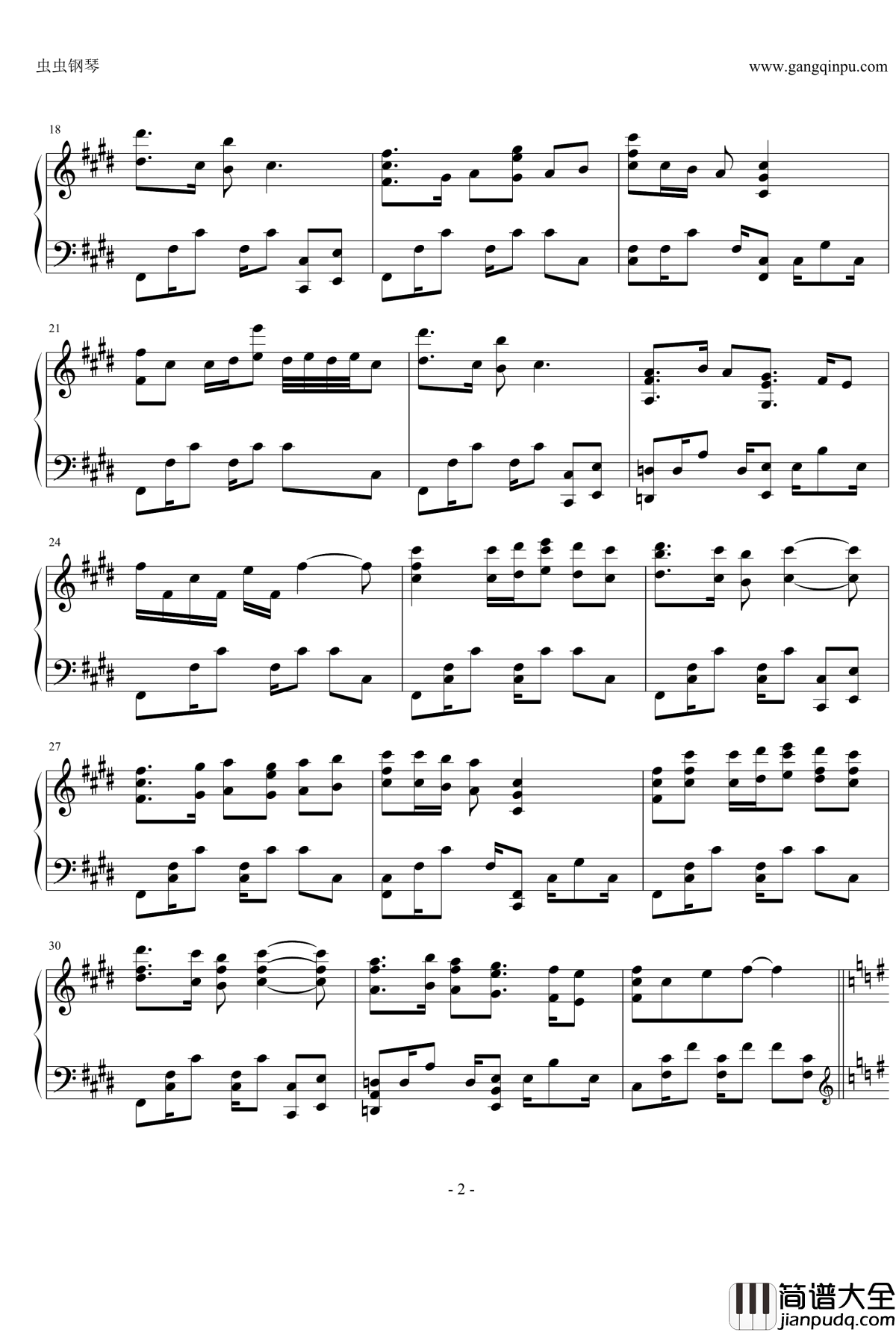 wow_piano_solo钢琴谱_zetacola