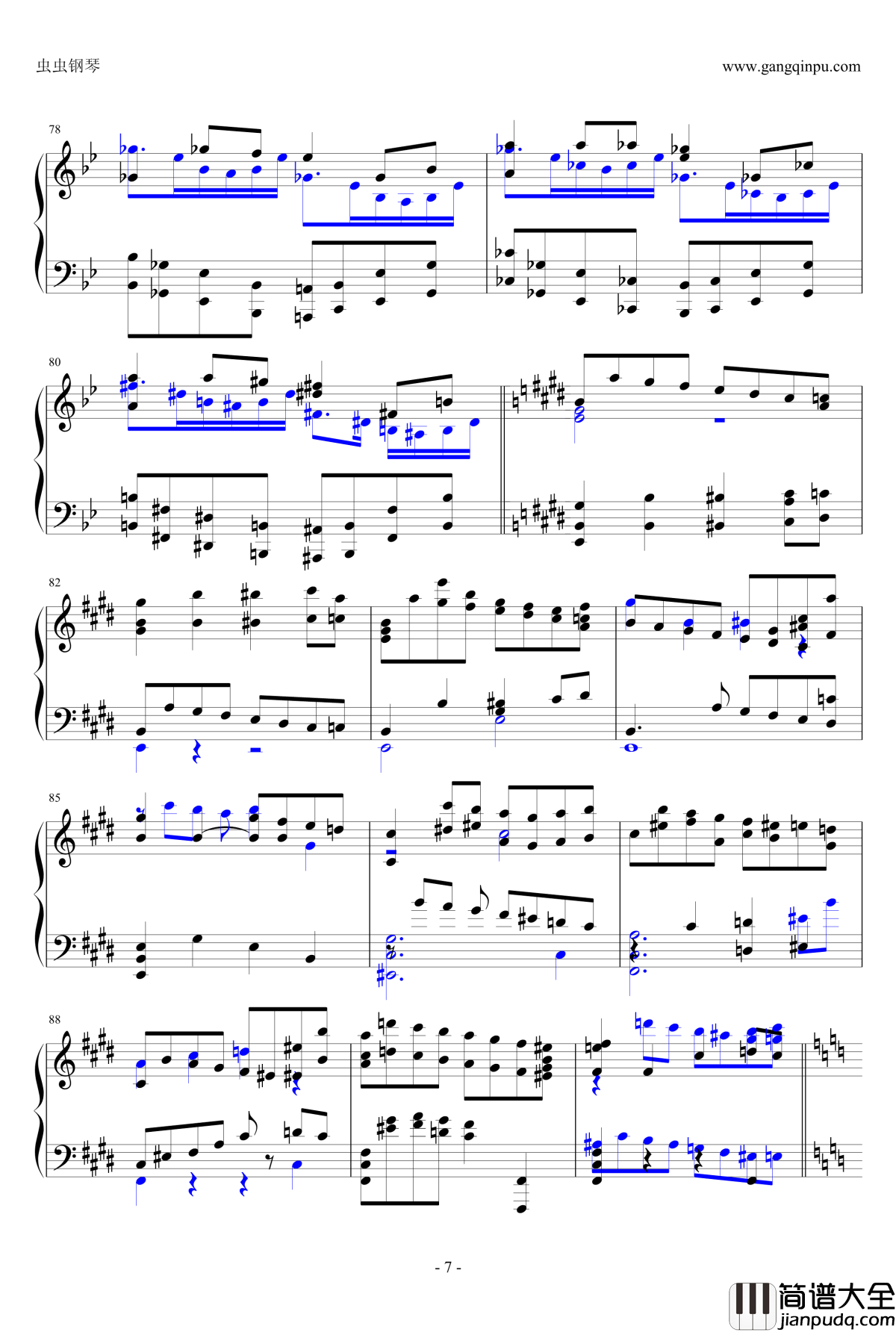 布鲁克纳第五交响曲第四乐章钢琴谱_钢琴独奏版