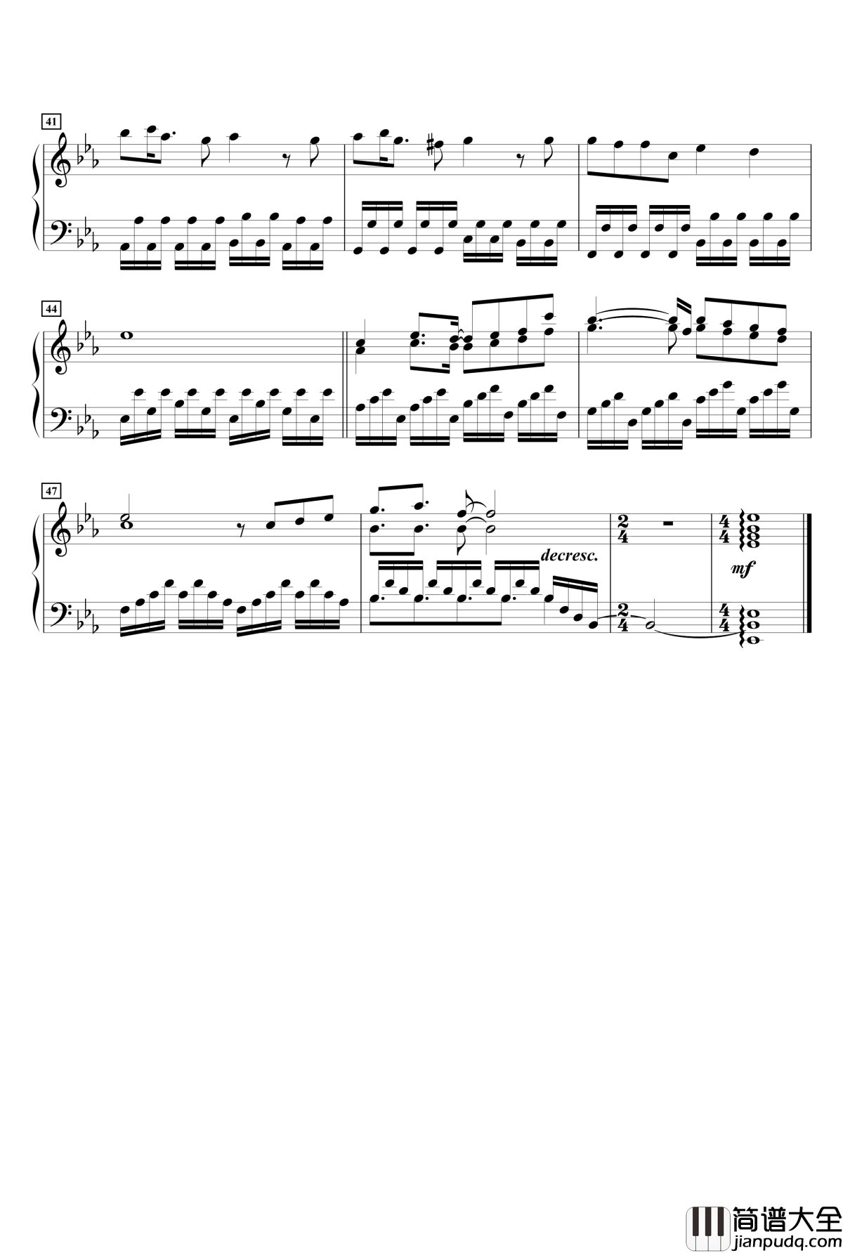 [きんいろモザイク]こいいろアイリス~solo_Piano钢琴谱_黄金拼图
