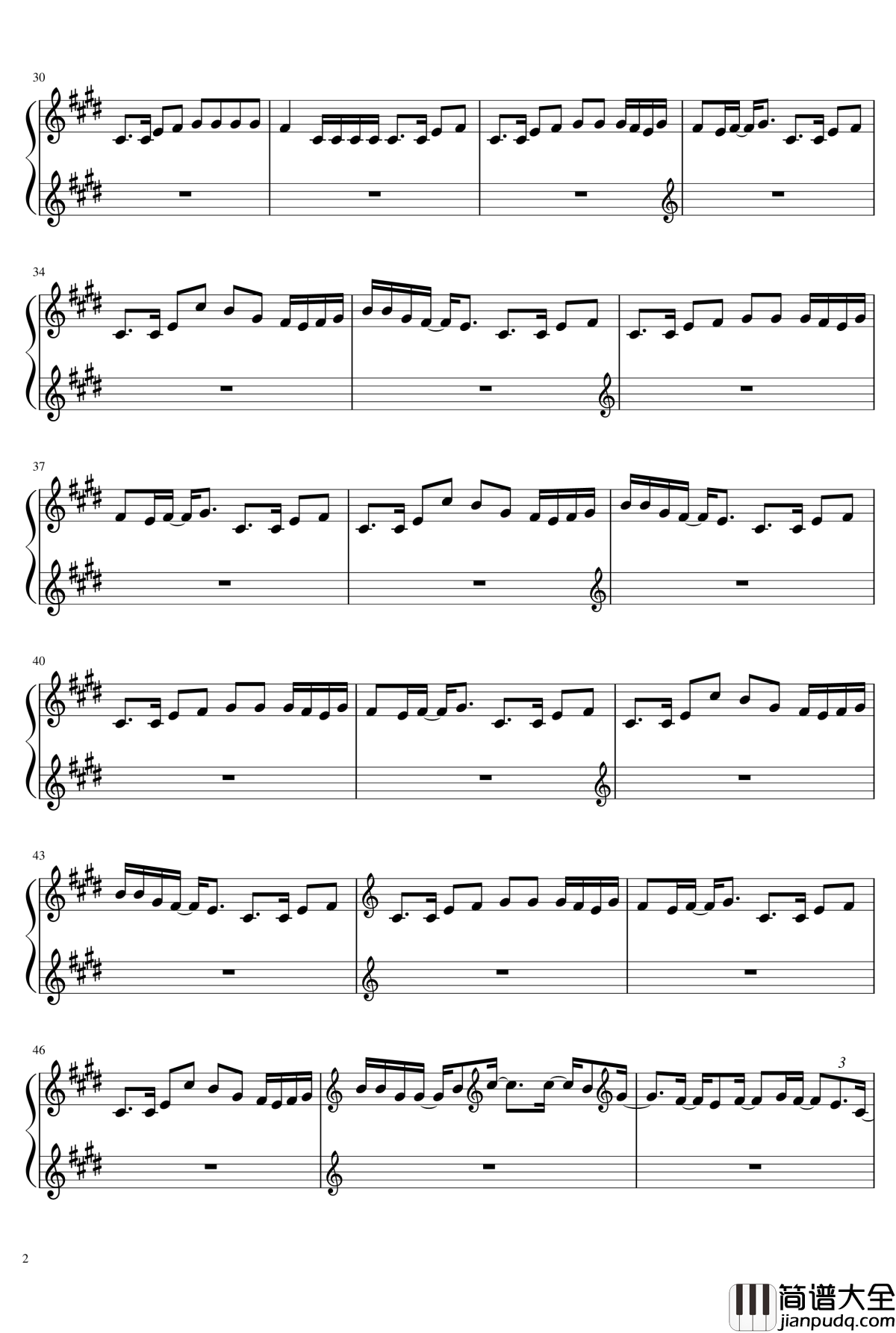 Monody钢琴谱_The_FatRat