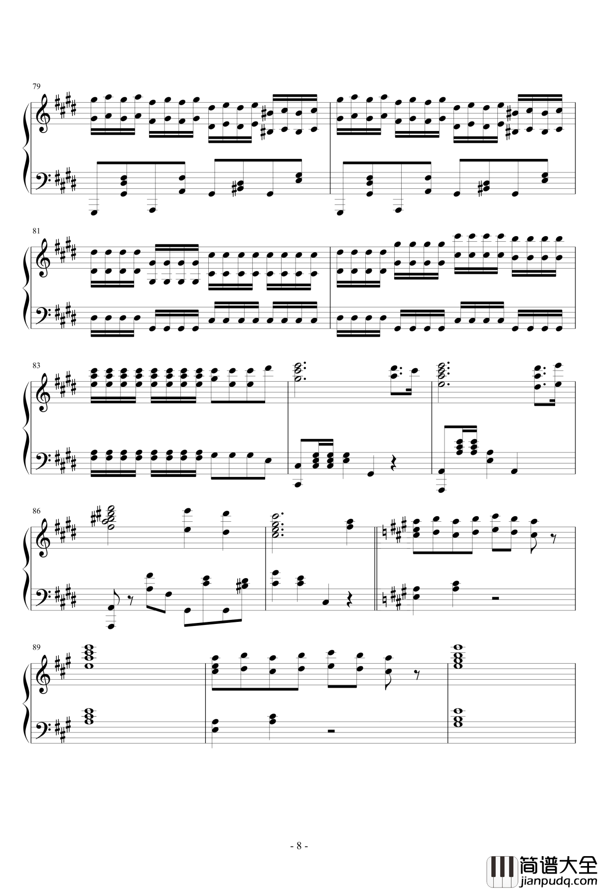 两只老虎变奏曲钢琴谱_儿童歌曲