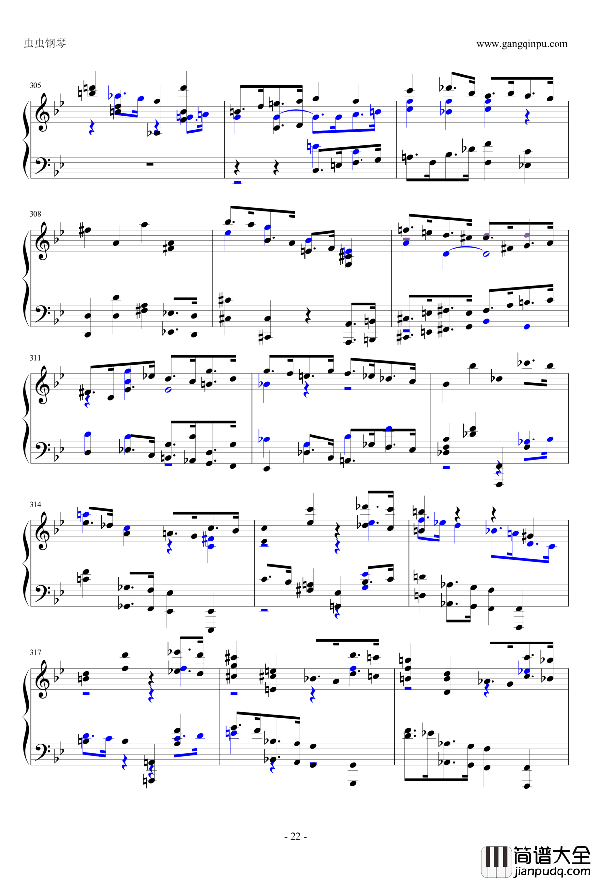 布鲁克纳第五交响曲第四乐章钢琴谱_钢琴独奏版
