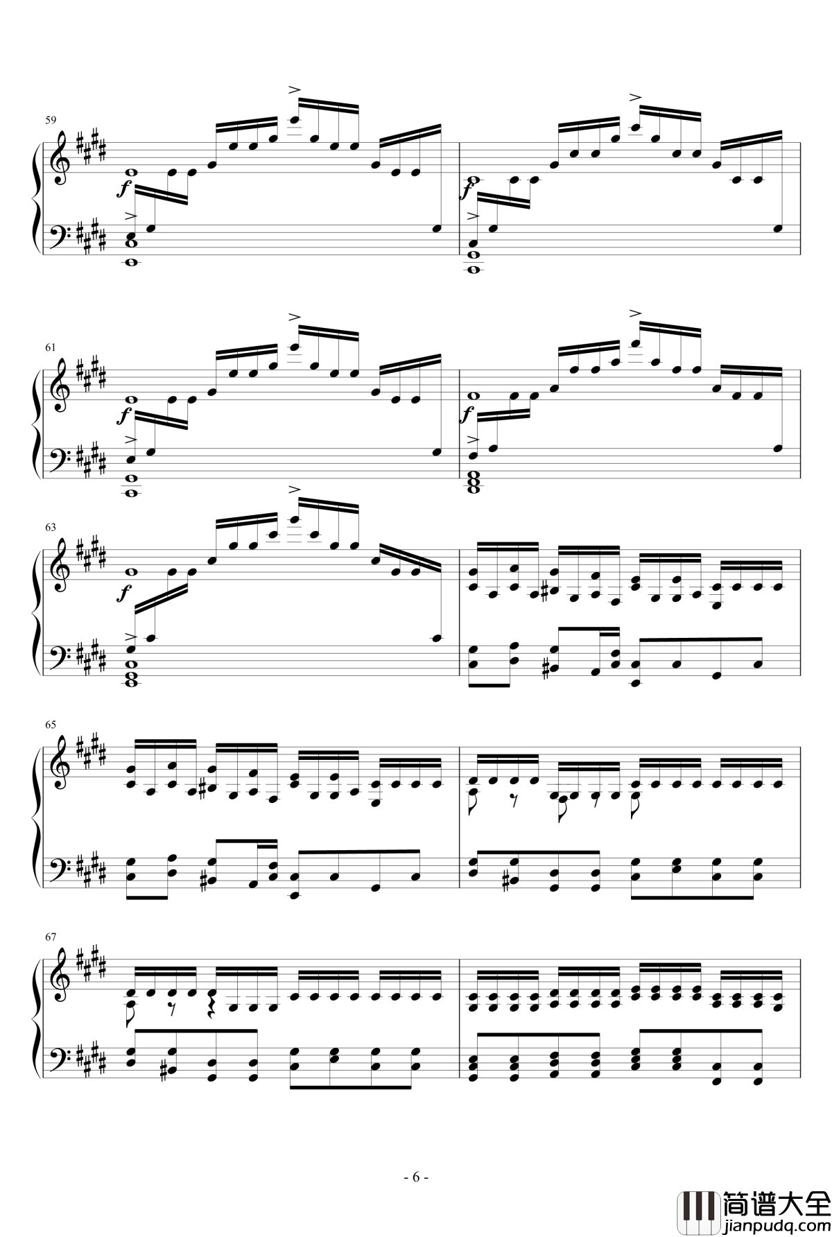 两只老虎变奏曲钢琴谱_儿童歌曲