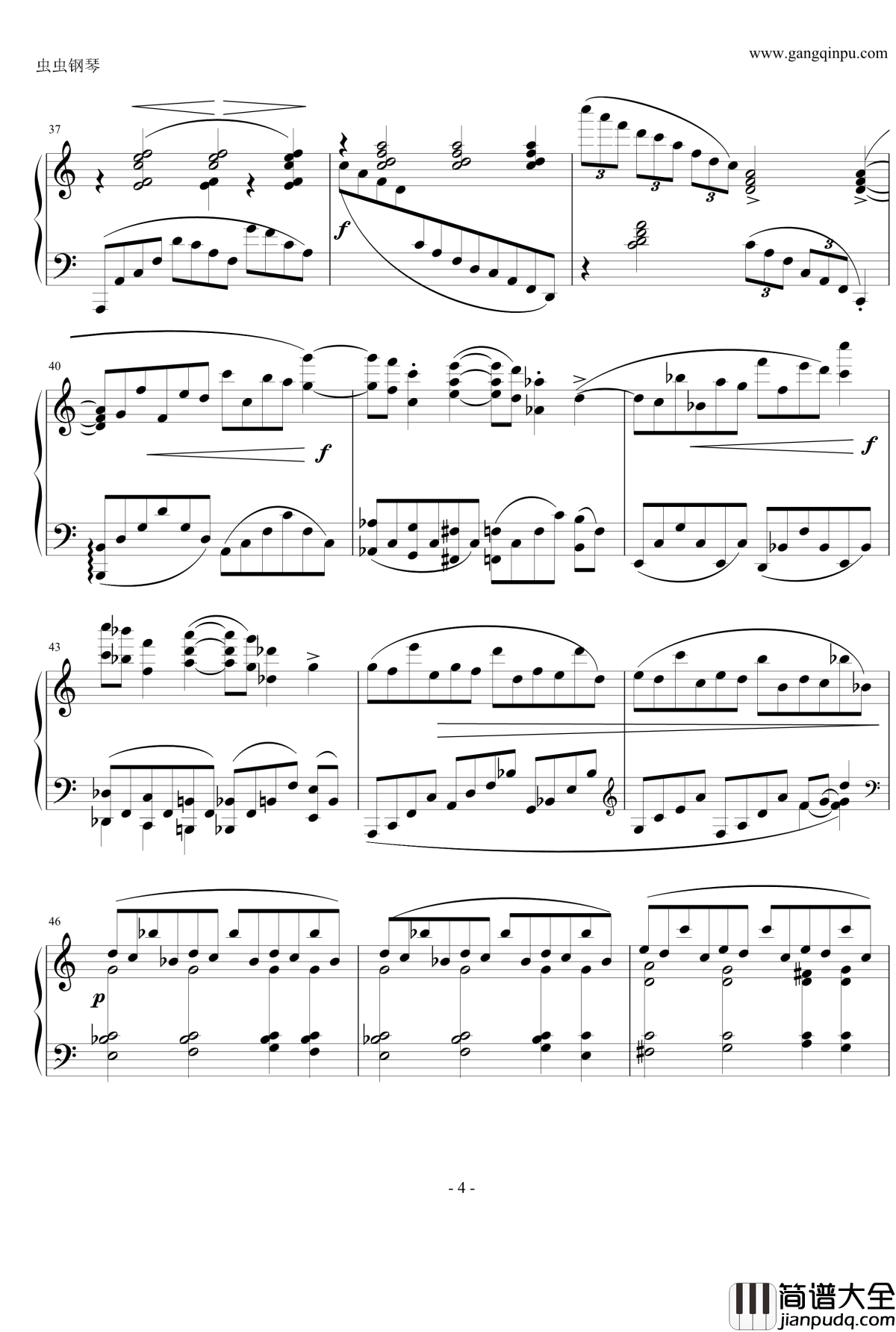 随想曲钢琴谱Op.76_No.8_勃拉姆斯_Brahms