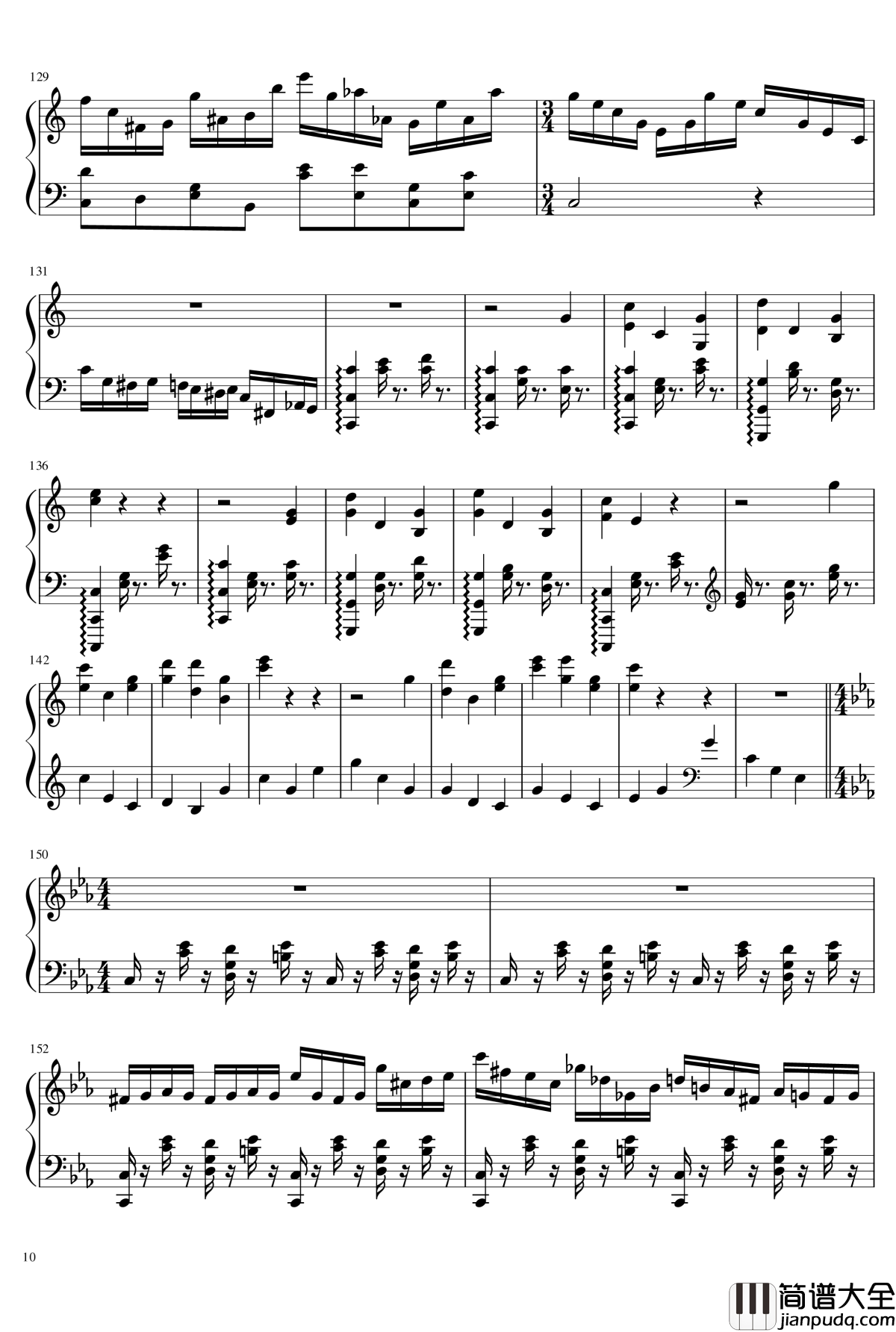 数学老师钢琴谱_手机铃声变奏曲_琴欲