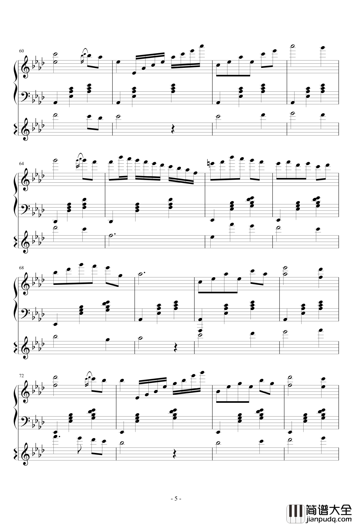 降A大调圆舞曲No.1钢琴谱_18706805234