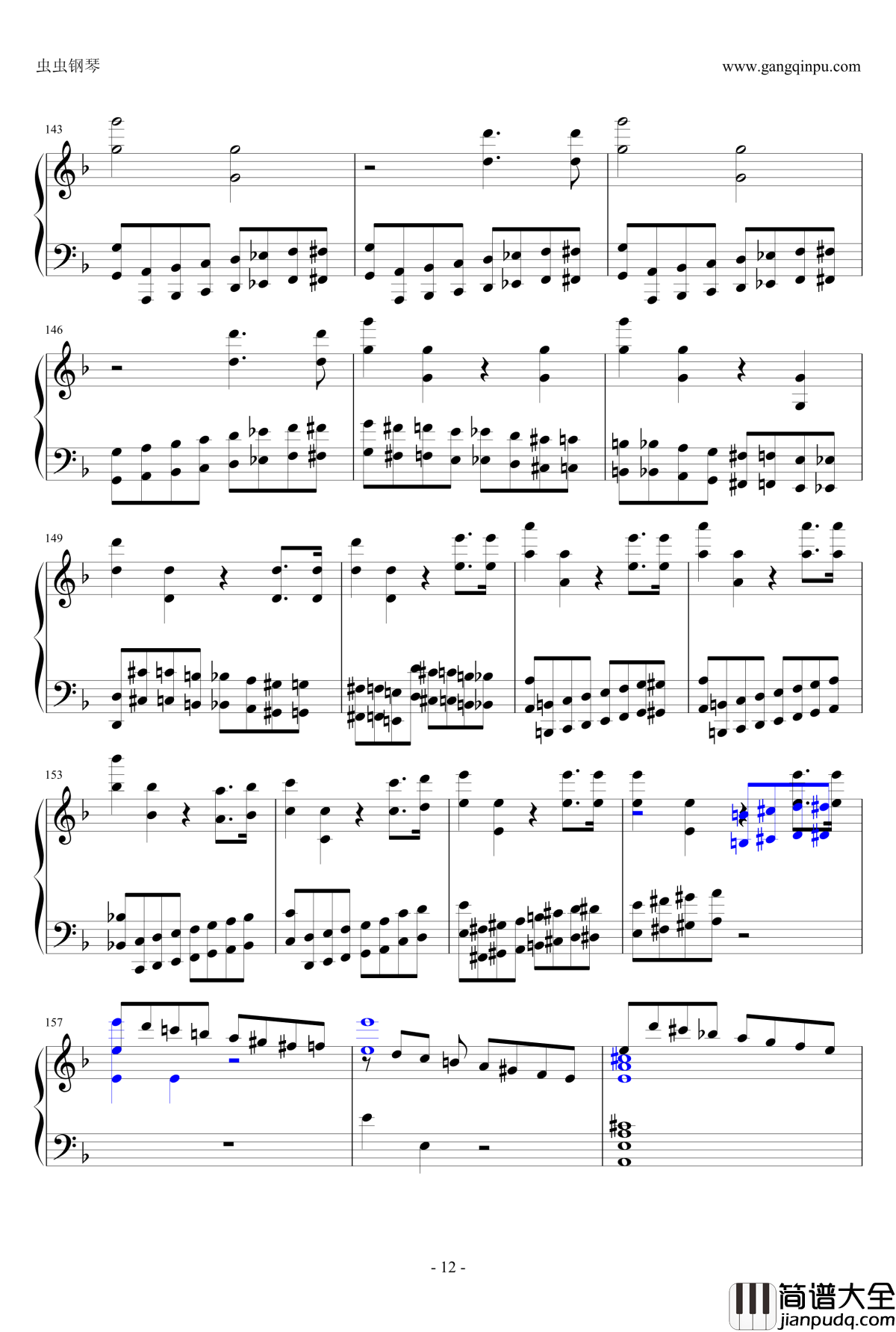布鲁克纳第五交响曲第四乐章钢琴谱_钢琴独奏版