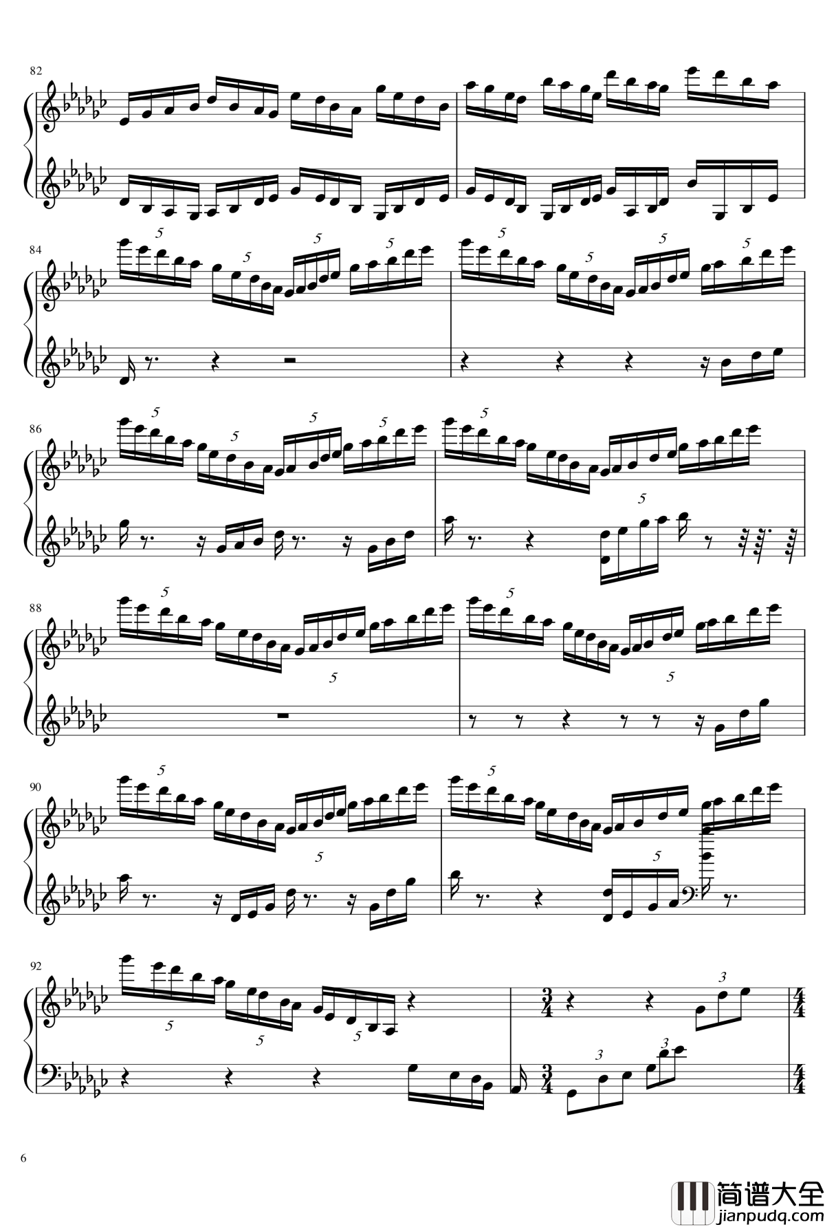 数学老师钢琴谱_手机铃声变奏曲_琴欲