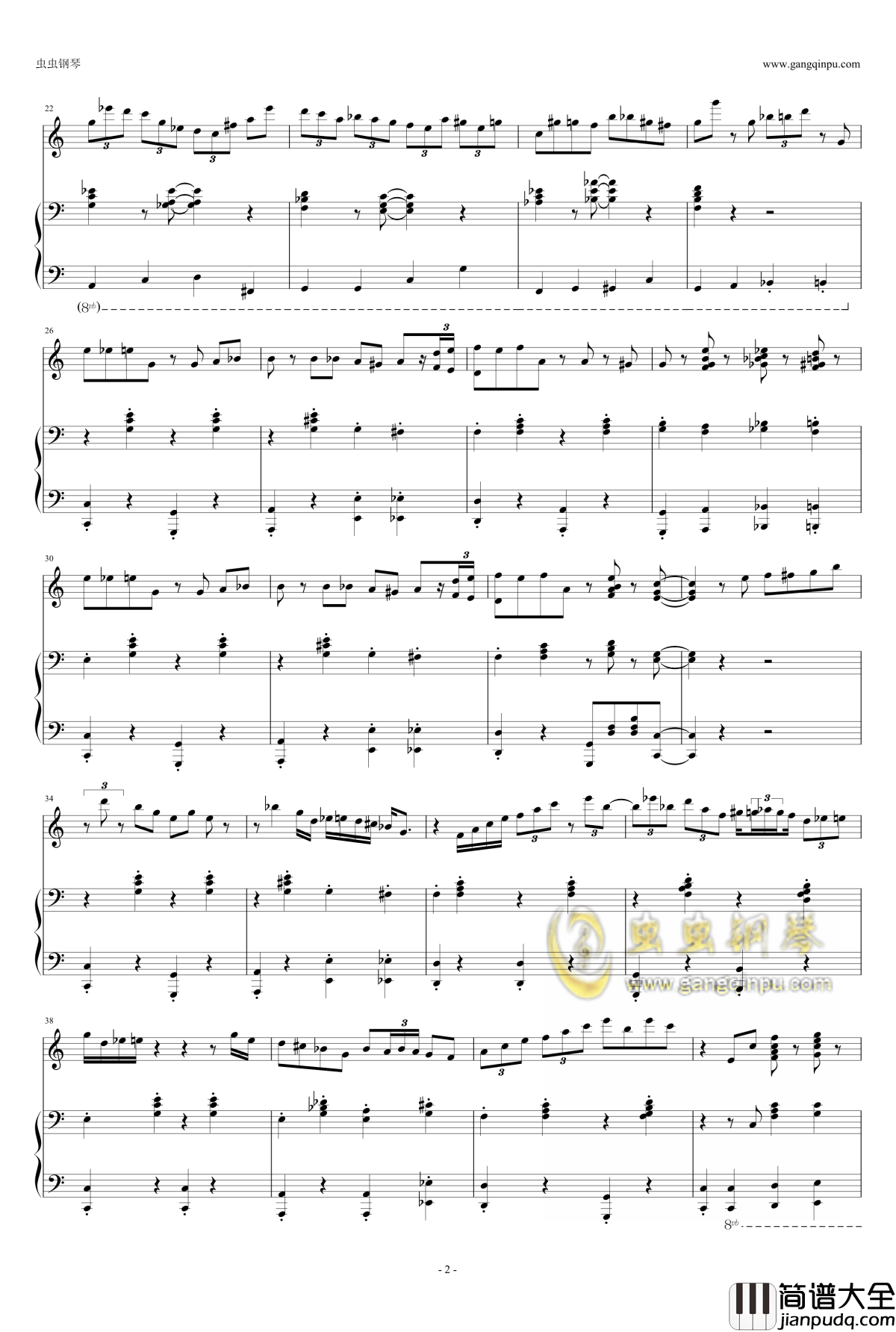 jazz搞笑插曲钢琴谱_独奏_我的野蛮女友