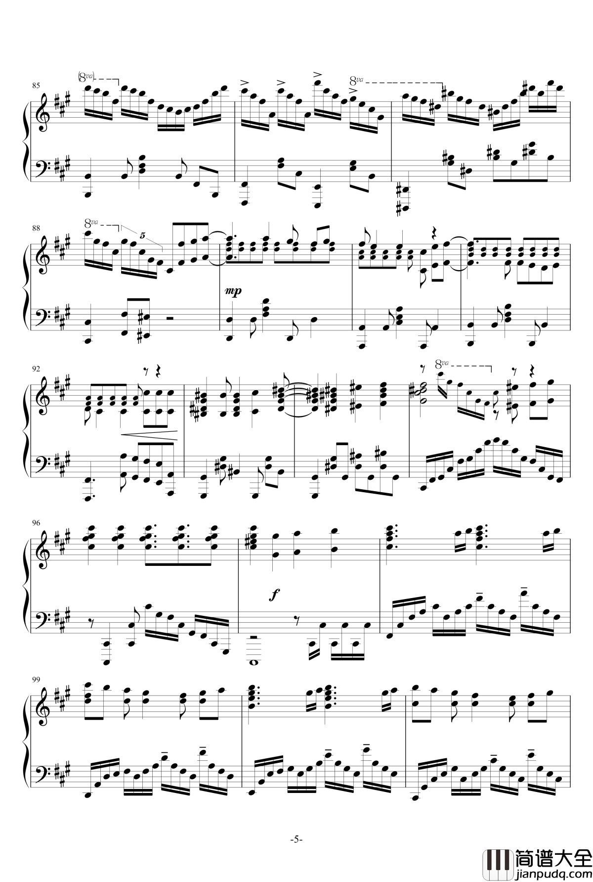我们的战场钢琴谱_超时空要塞Δ_Walküre_钢琴完整版