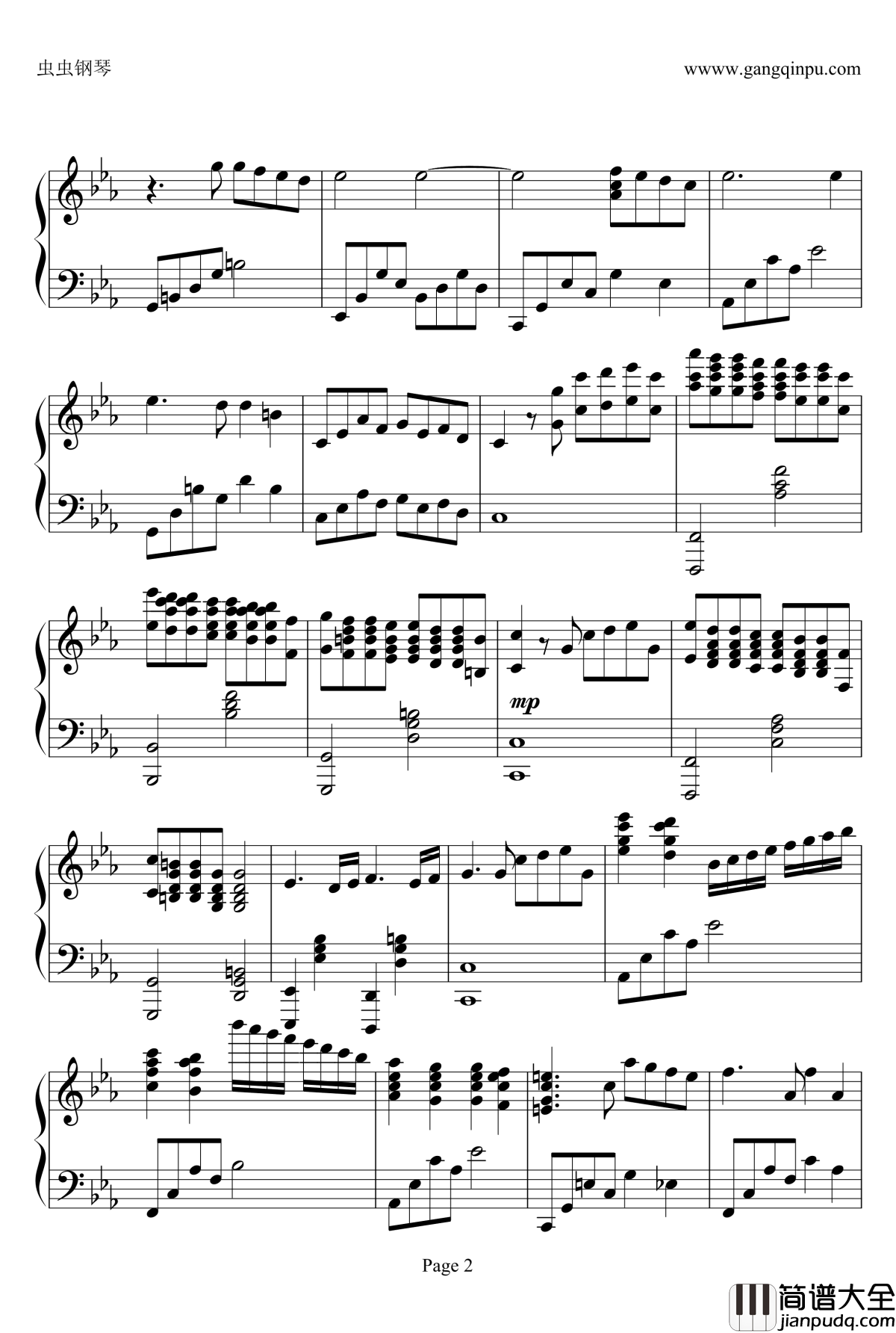 利鲁之歌钢琴谱_Leeloos_tune_纯钢琴_马克西姆_Maksim·Mrvica