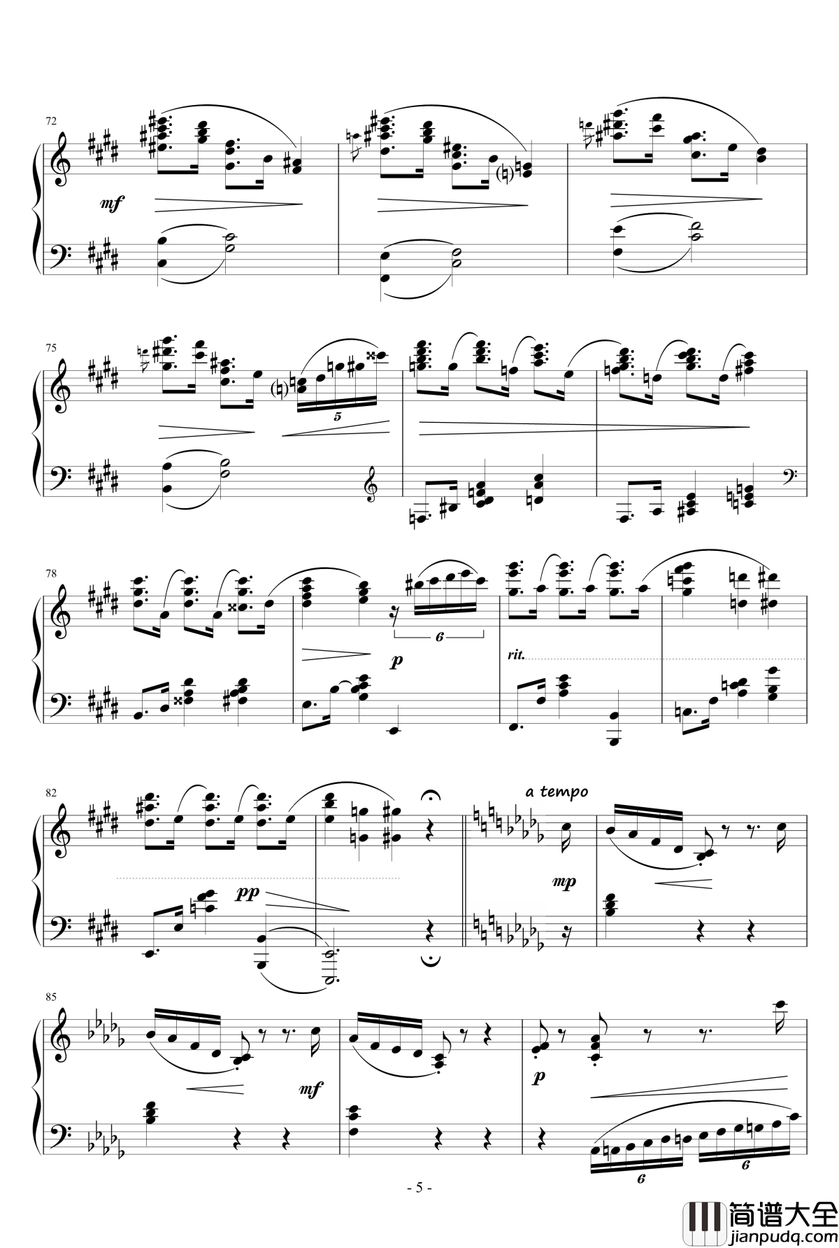 Waltz_in_B_flat_minor钢琴谱_KioooS
