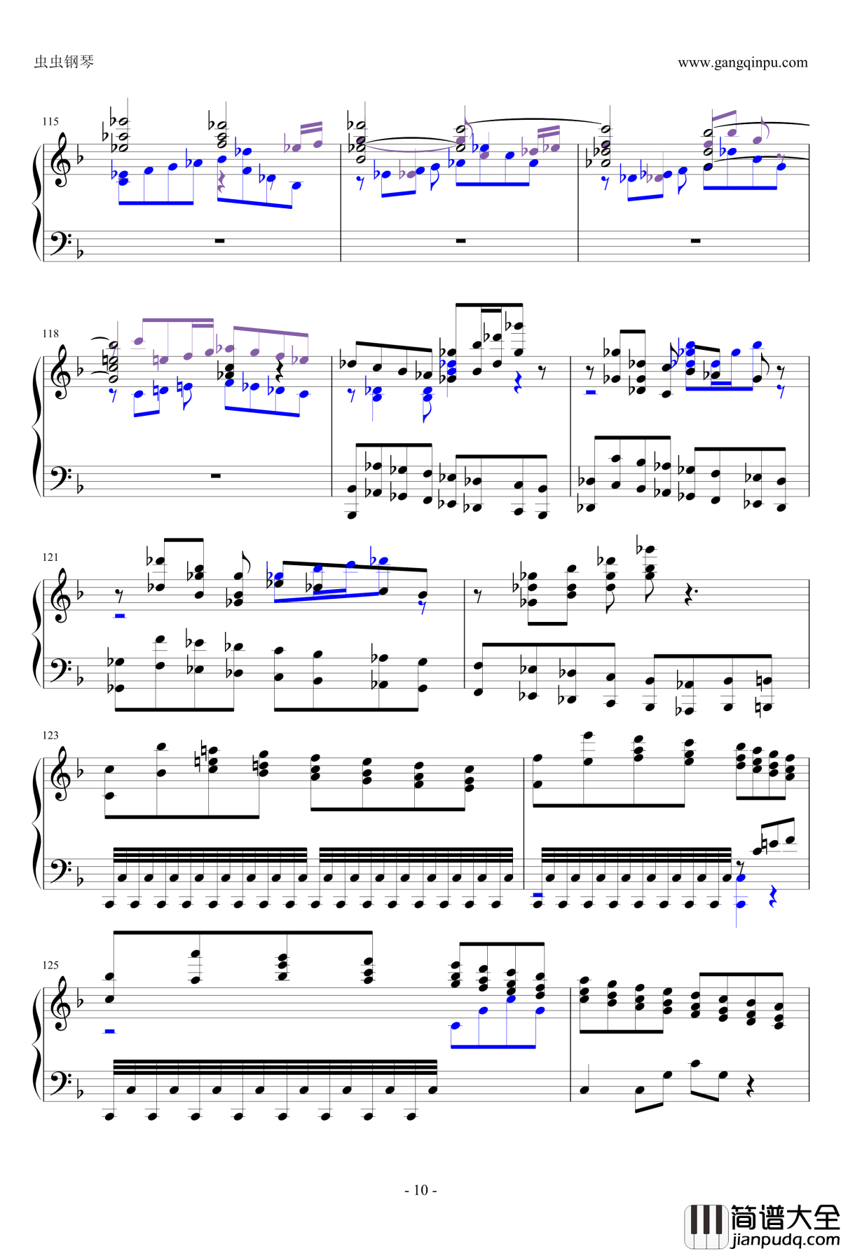 布鲁克纳第五交响曲第四乐章钢琴谱_钢琴独奏版