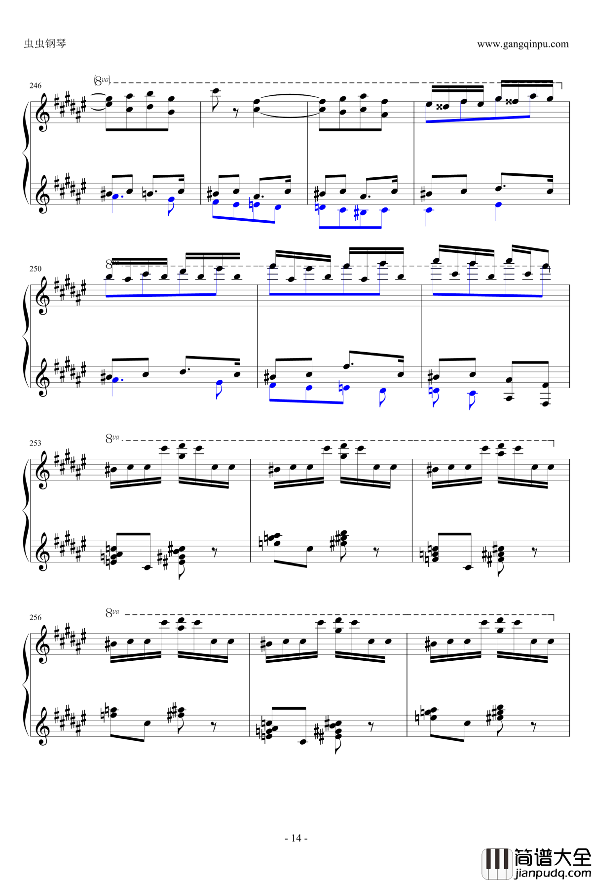 匈牙利狂想曲第二号钢琴谱_霍洛维茨版