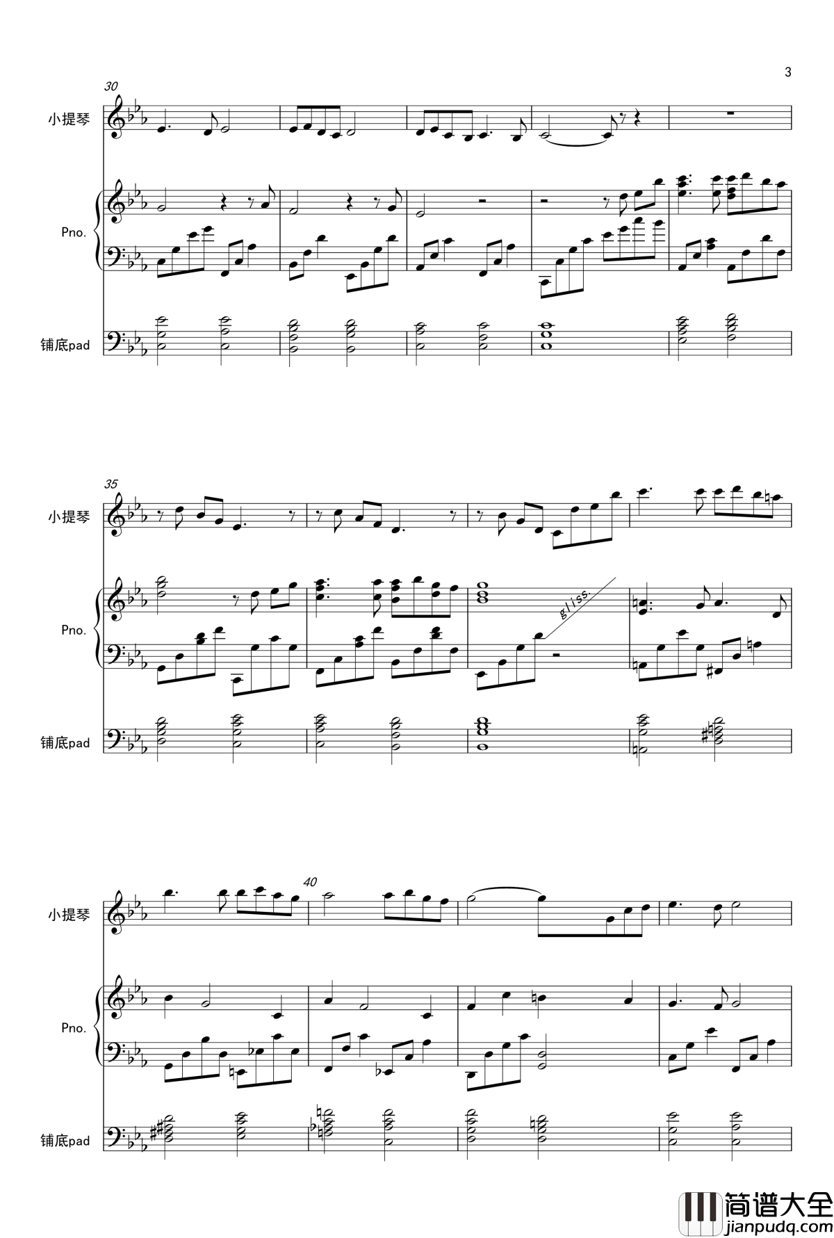 神秘园之歌_Song_from_a_Secret_Garden钢琴谱_小提琴_钢琴_The_Secret_Garden