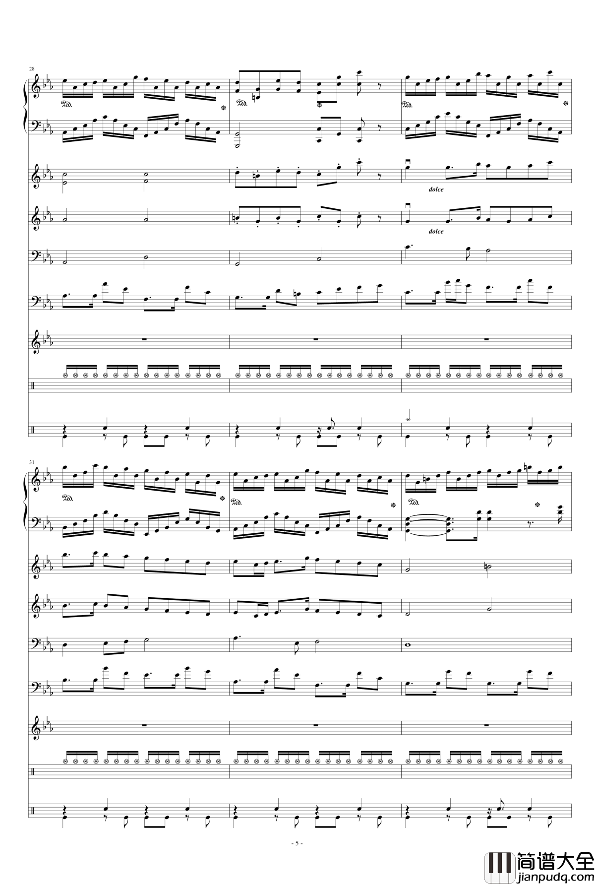 克罗地亚狂想曲钢琴谱_马克西姆_Maksim·Mrvica