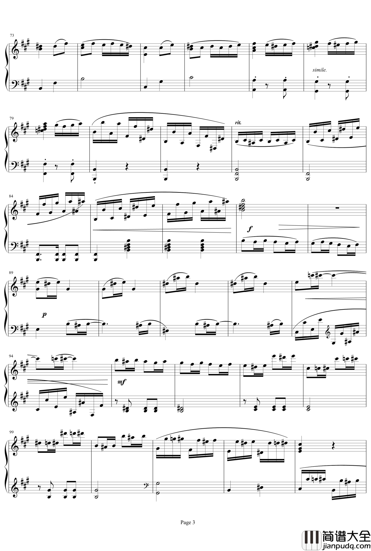 钢琴奏鸣曲Ⅲ钢琴谱_项道荣