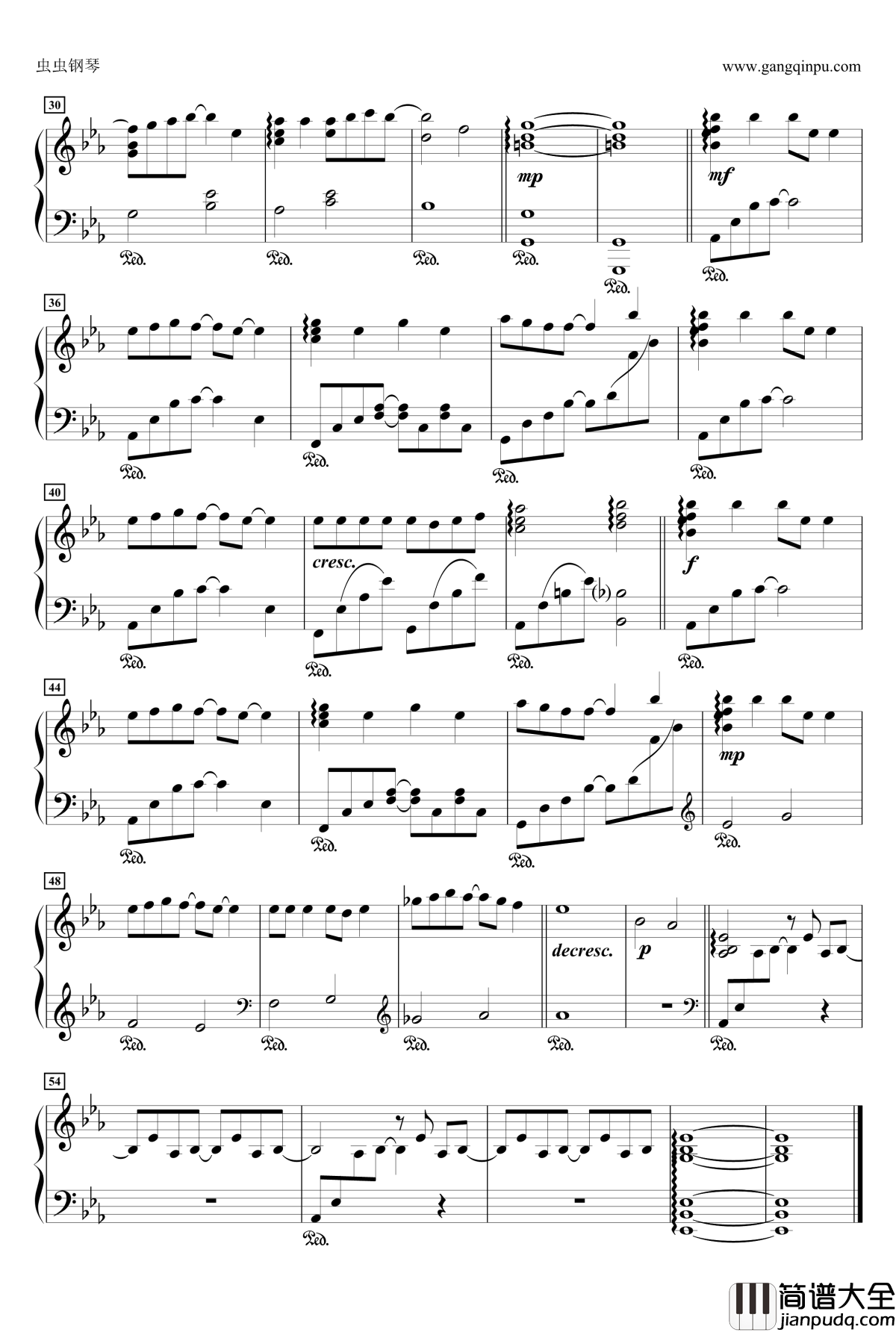 Jumping!!~solo_piano钢琴谱_黄金拼图