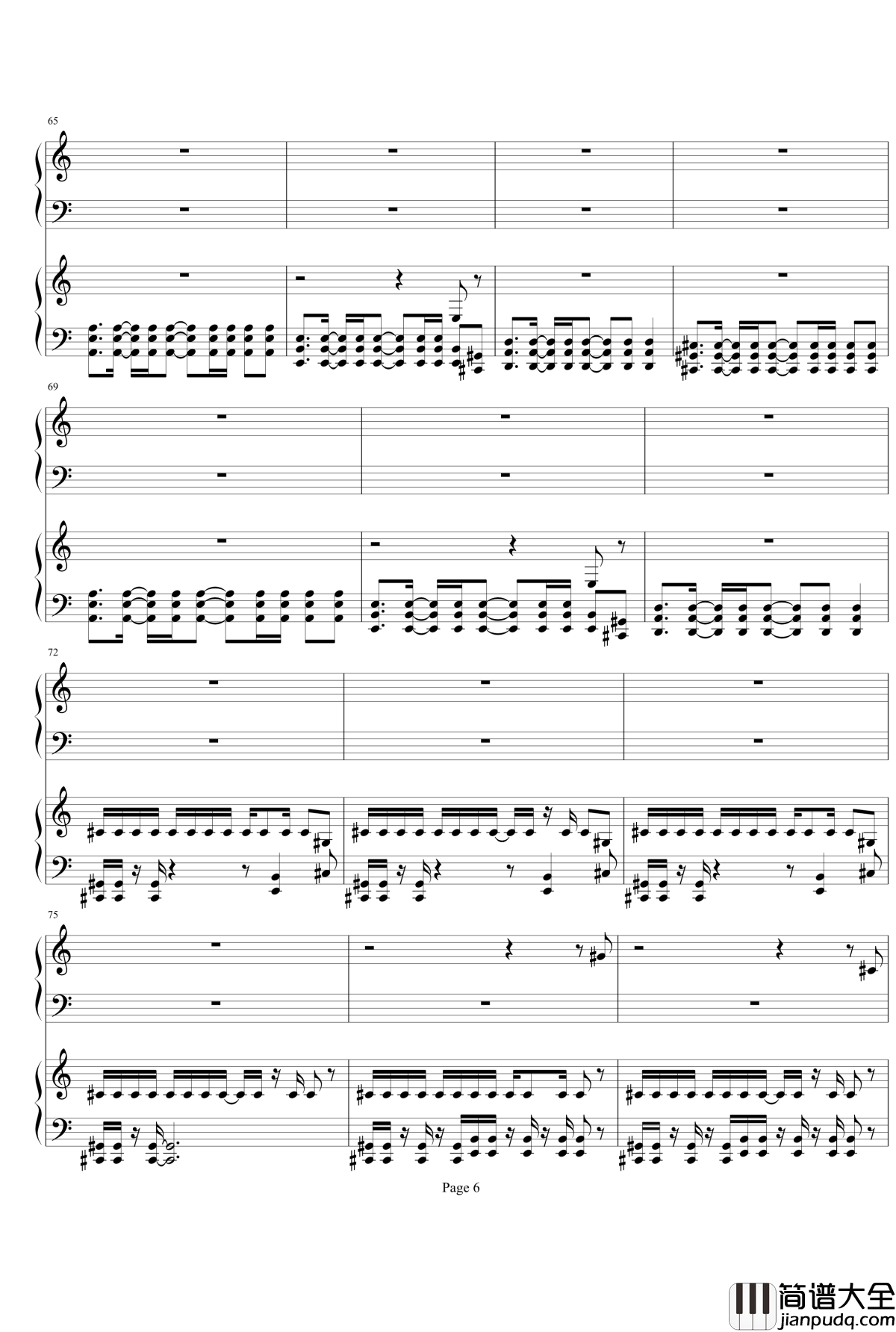 And_One钢琴谱_林肯公园_Linkin_Park