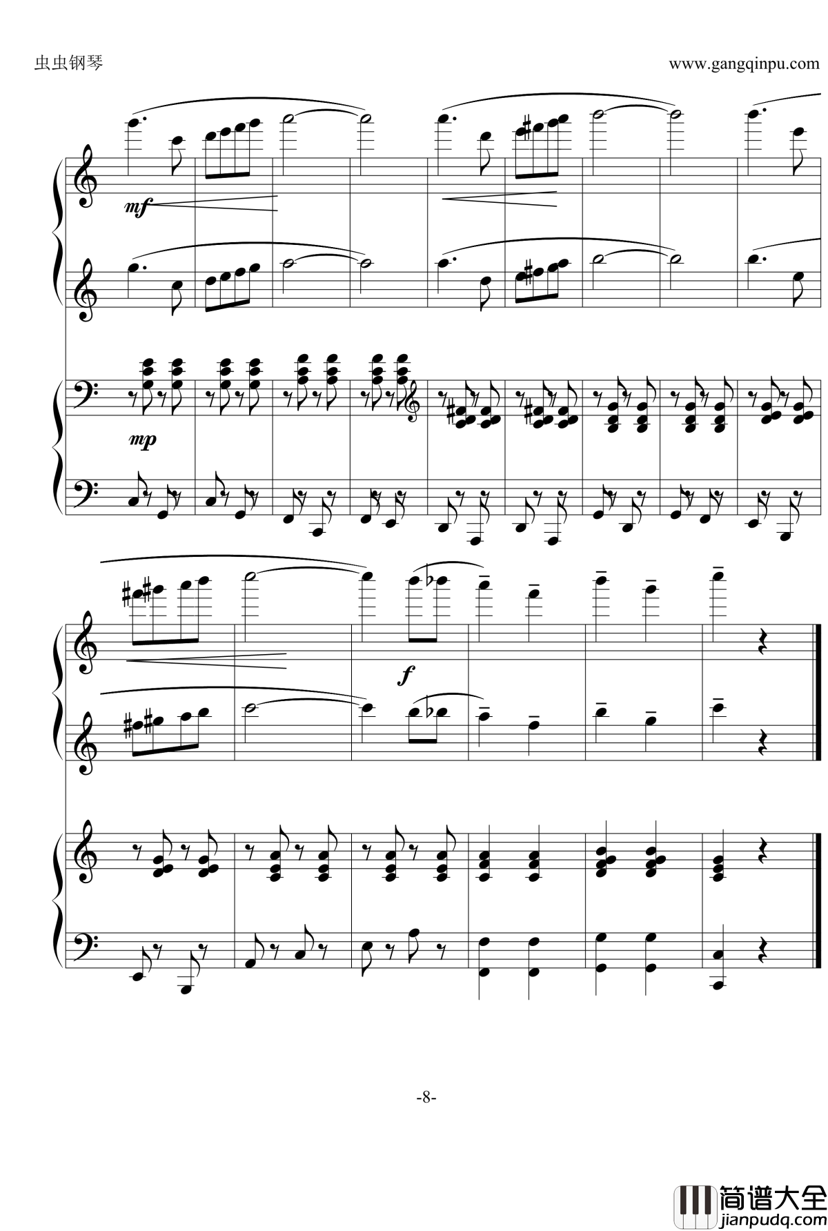 DO_RE_MI钢琴谱_四手联弹_音乐之声