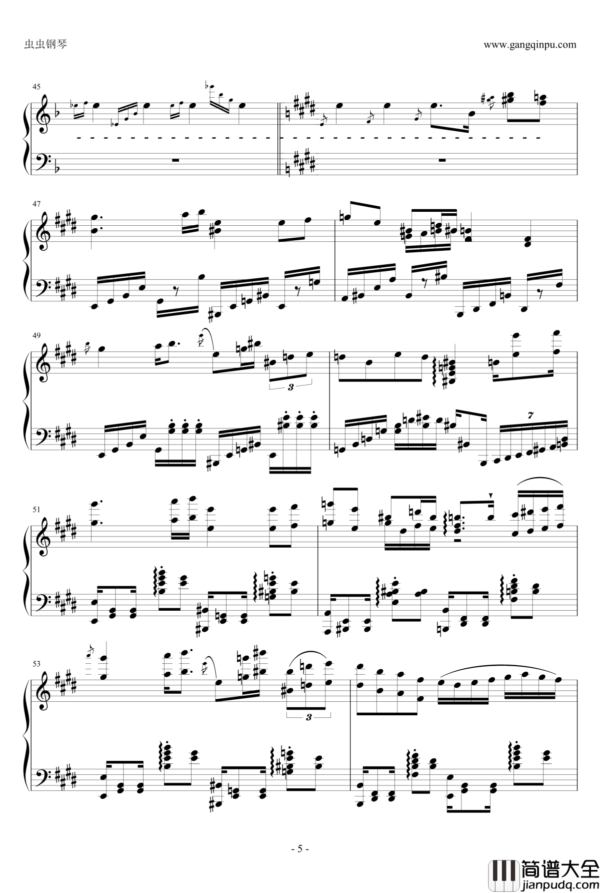 指尖上的梦想钢琴谱_E大调奏鸣曲_airoad