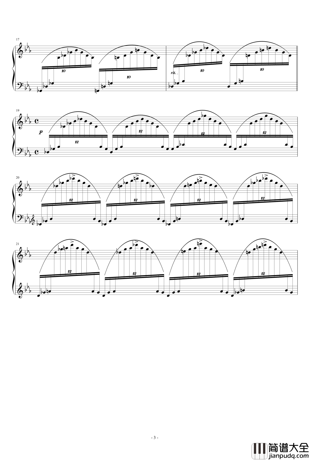 雪泉练习曲钢琴谱_获奖作品_指头大仙
