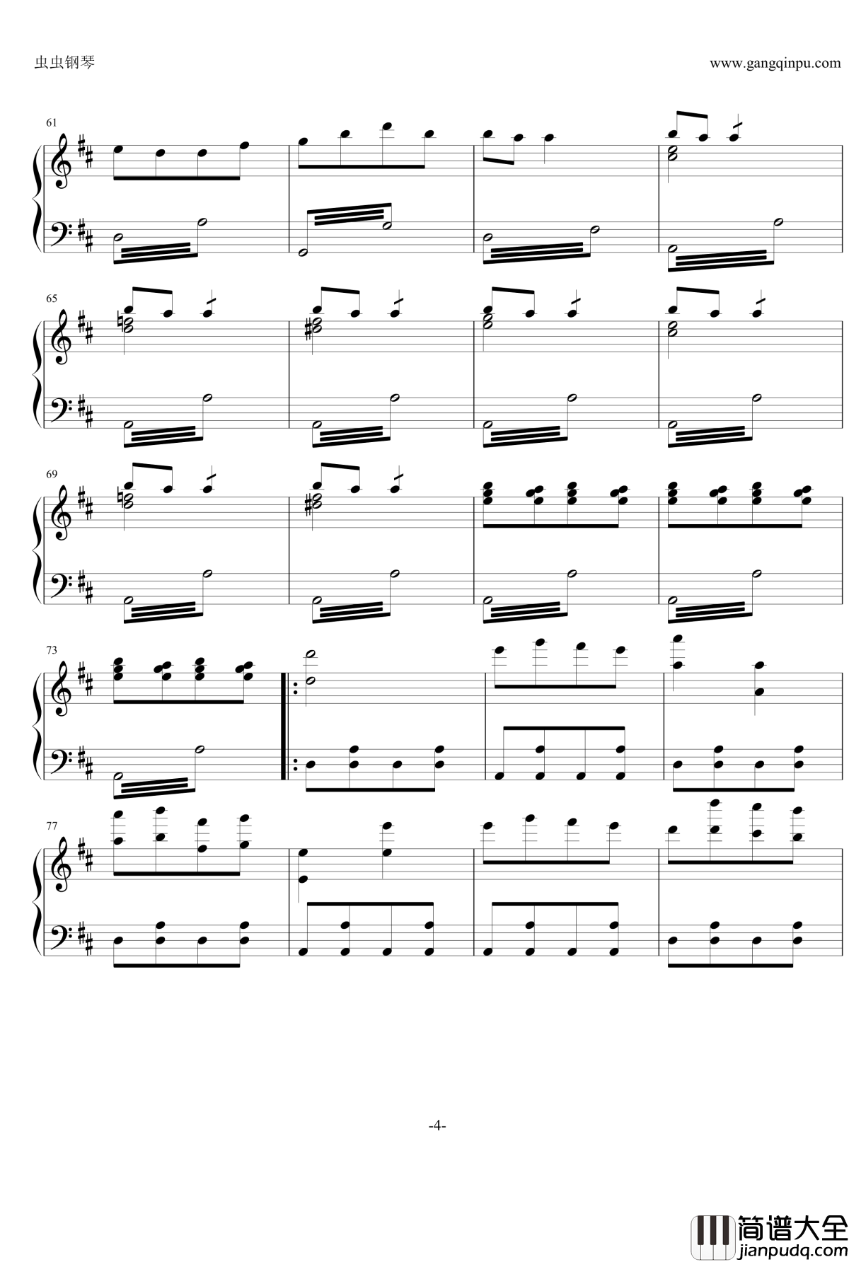 康康舞曲钢琴谱_雅克·奥芬巴赫