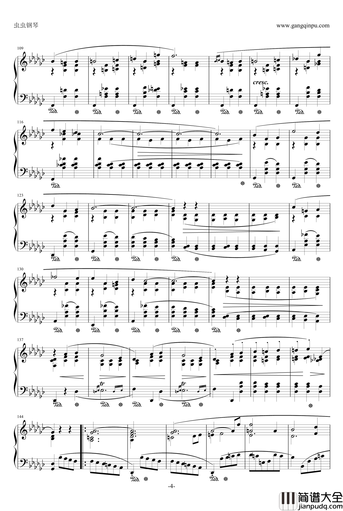 降b小调奏鸣曲——第二乐章钢琴谱_肖邦_chopin