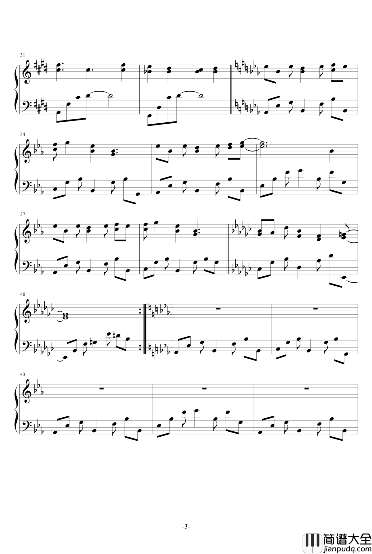 Dear_Old_Home钢琴谱_智代after