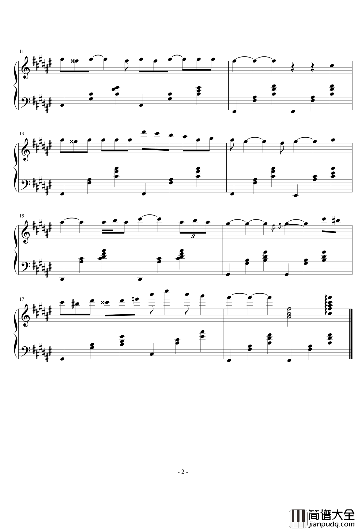 钢琴曲5钢琴谱_1154105477